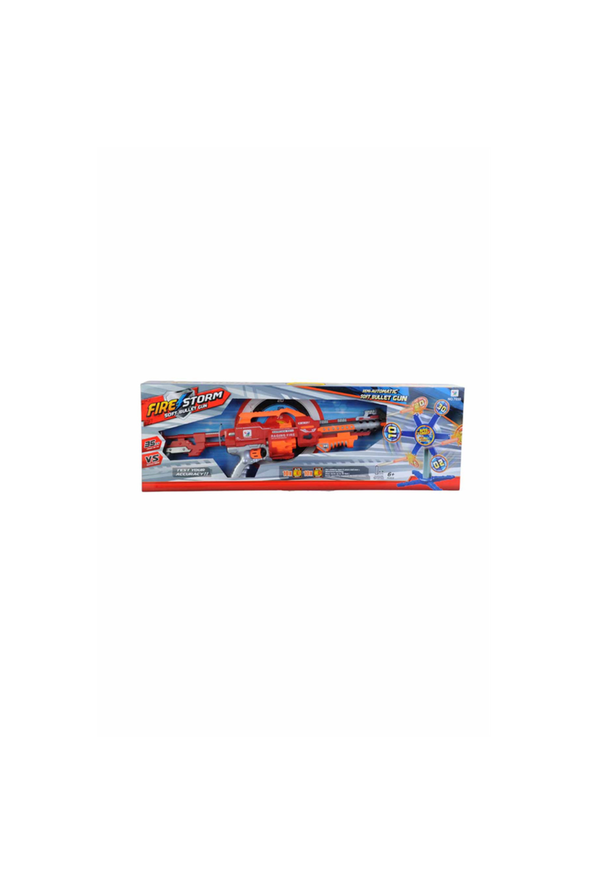 SPOR35 Kız Erkek Çocuk Oyuncak Fire Storm RV-10 Hedefli Dart Atan Tüfek Kız Erkek Çocuk Oyuncak Eğitici Oyu