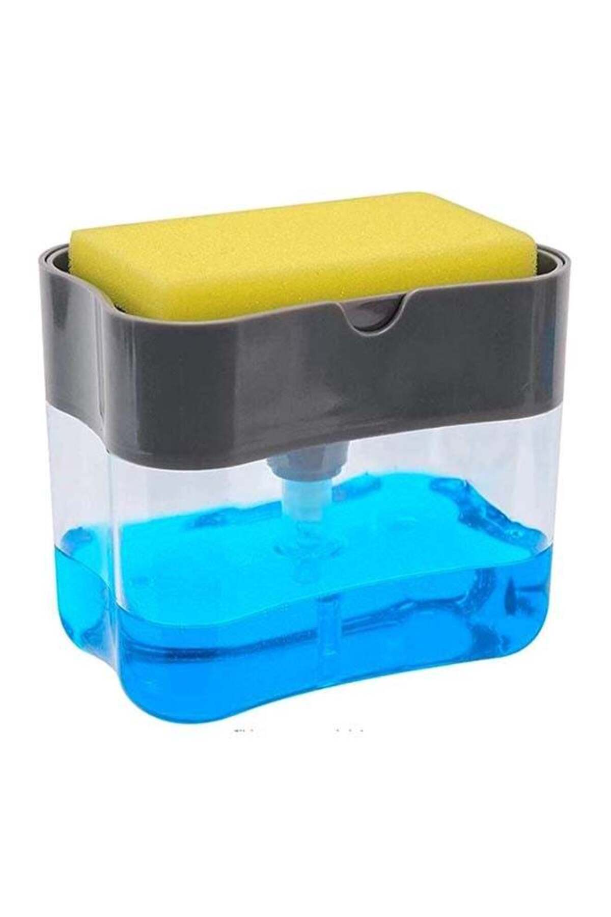 Generic-2-in-1 Sponge Rack Shelf Soap And Detergent Dispenser Pump Assorted 1