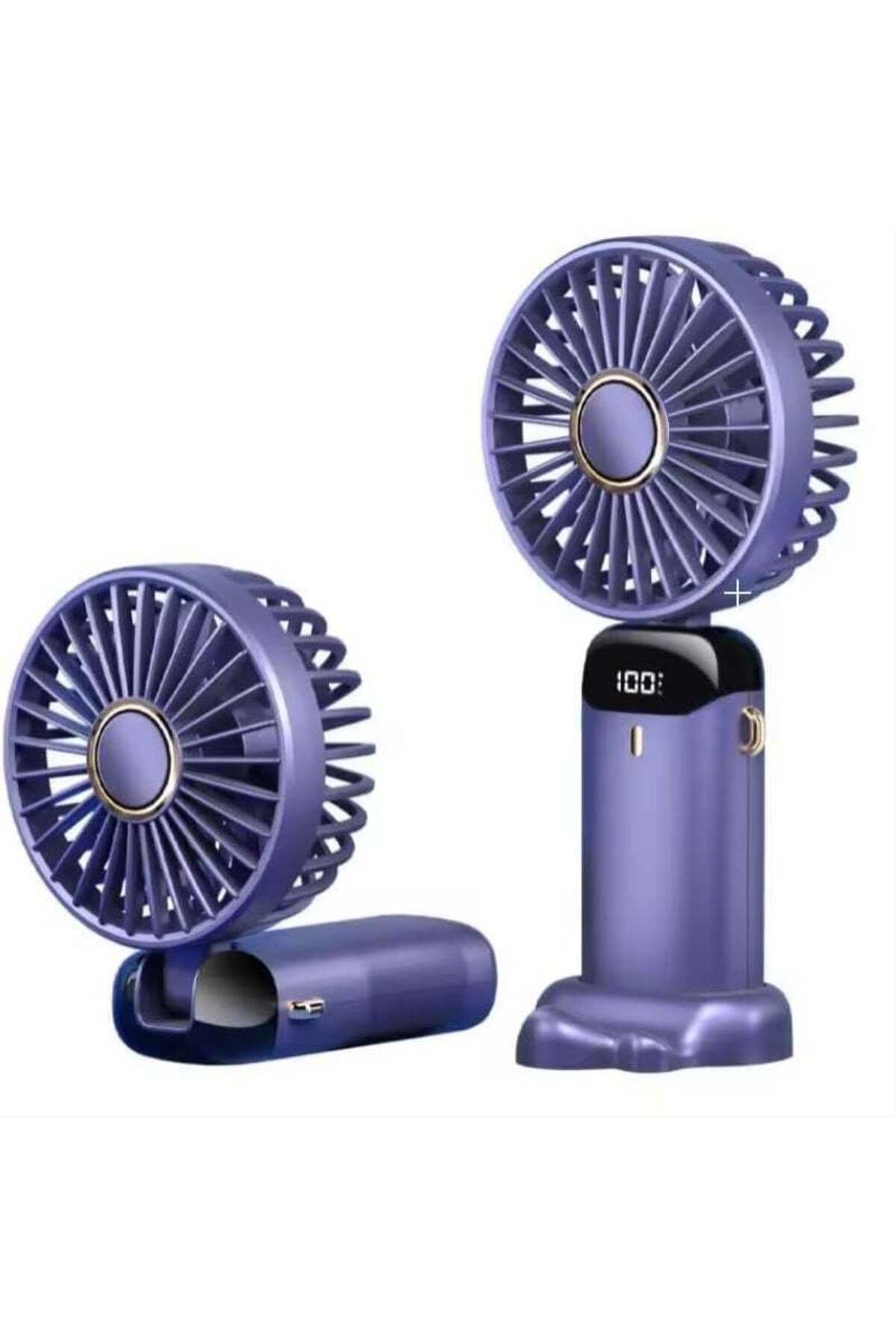 Fan Portable Electric Handheld USB Rechargeable Hand-Held Hanging Freestandin...