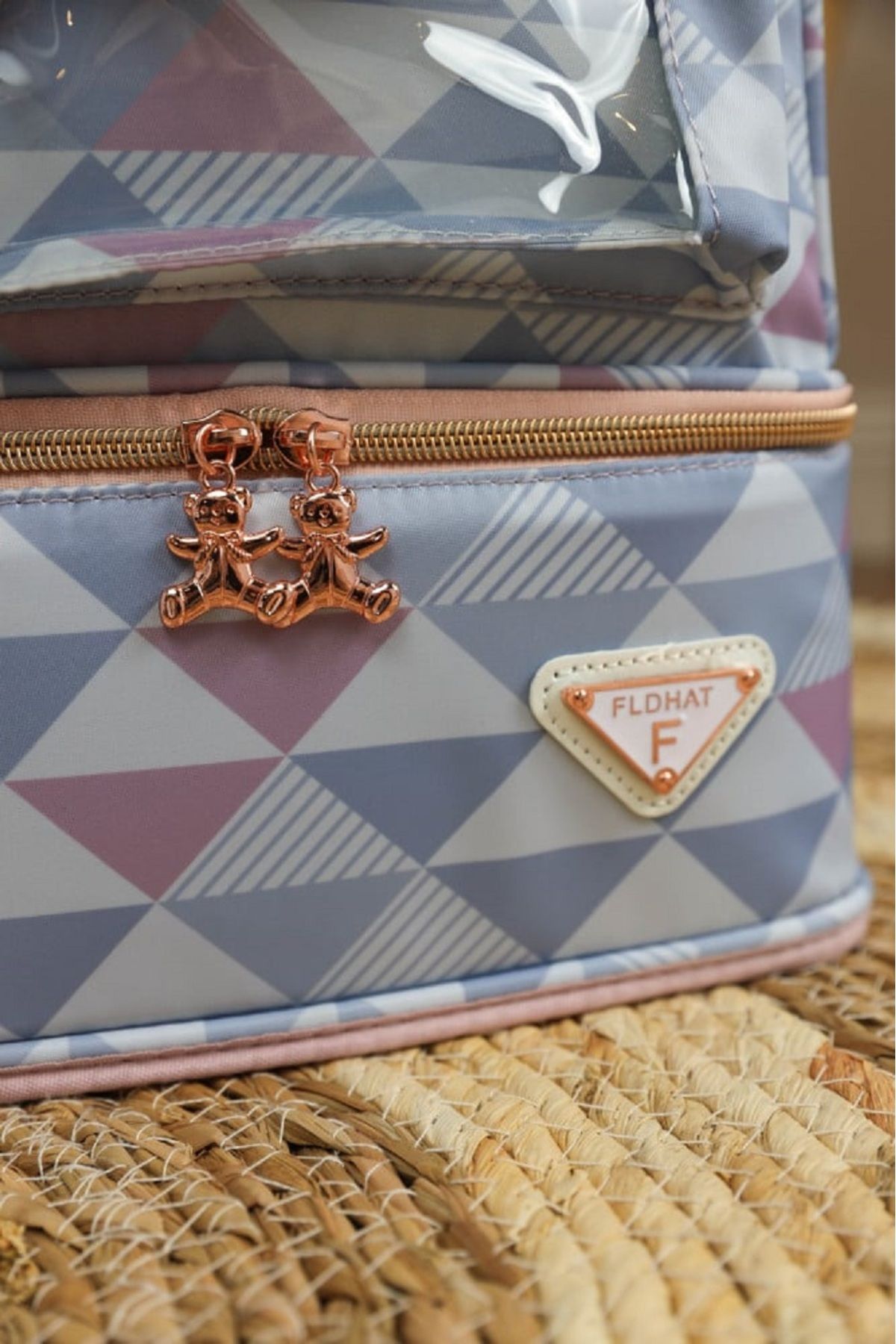 Fun Moment-High-quality material double-layer baby diaper bag with large capacity and multi-function design 3