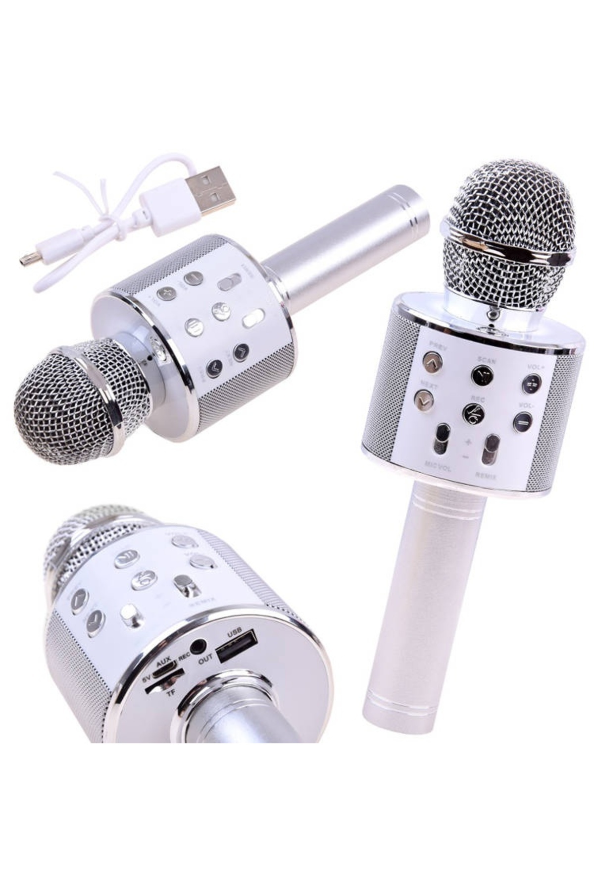 Jokomisiada-Wireless Microphone with Speaker, Karaoke Lights, Bluetooth, USB Compatible Android/IOS, 8