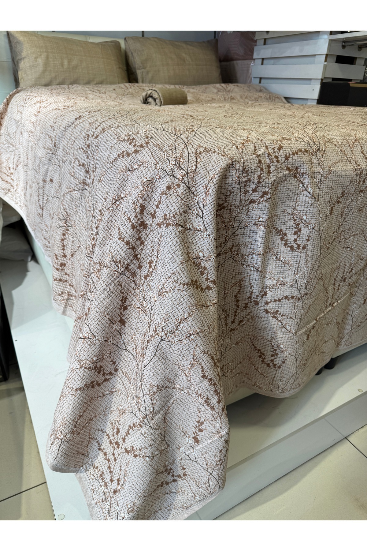 ŞENER HOME-Sprout Patterned Sheet Elastic Single Pique Set 1
