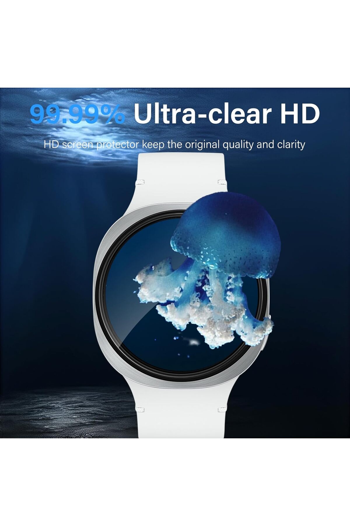 Samsung Galaxy Watch 8 40mm Uyumlu 3 Adet Ekran Koruyucu Darbelere Çizilmelere Karşı Üstün Koruma