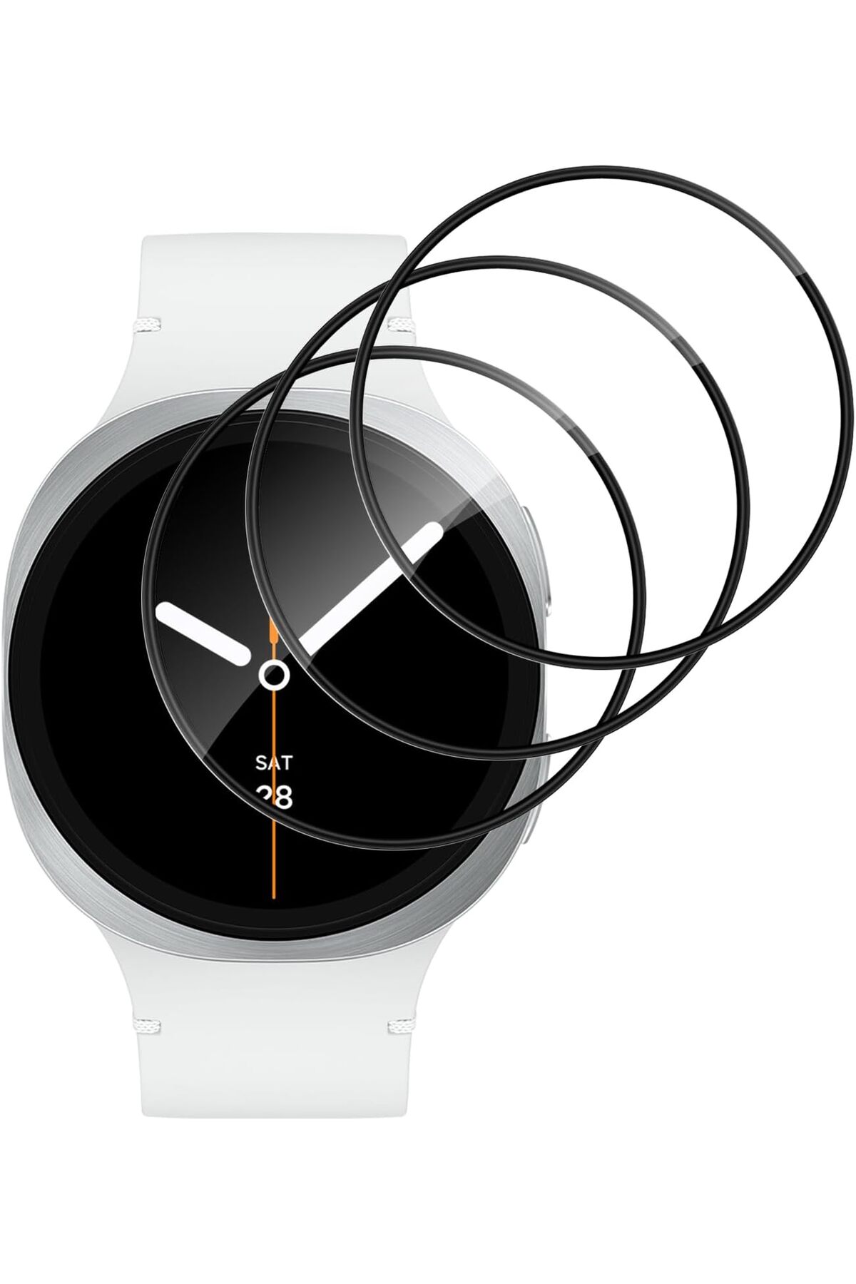 Samsung Galaxy Watch 8 44mm Compatible 3Pcs Screen Protector Superior Shock Scratch Protection
