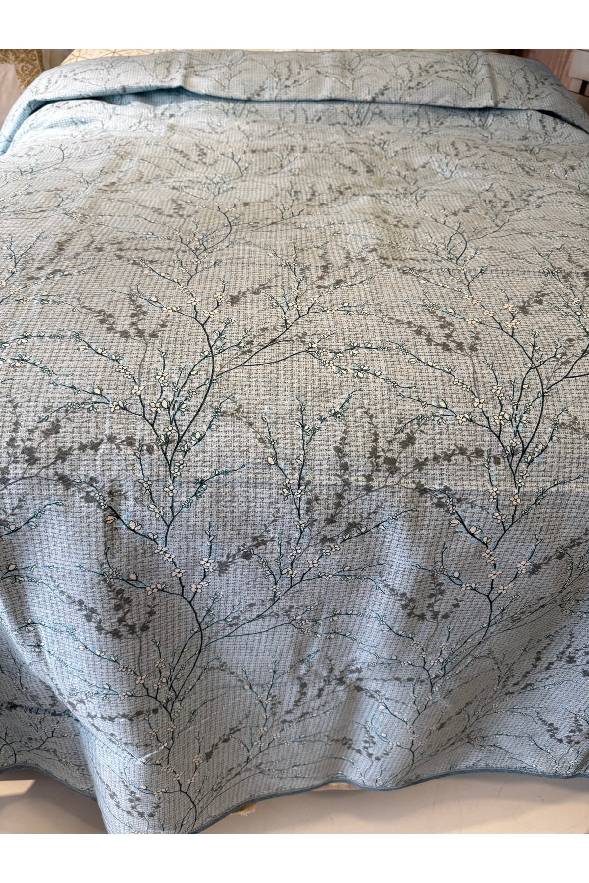 ŞENER HOME-Sprout Pattern Printed 200X240 Cm. Double (Battal) Single Pike 1