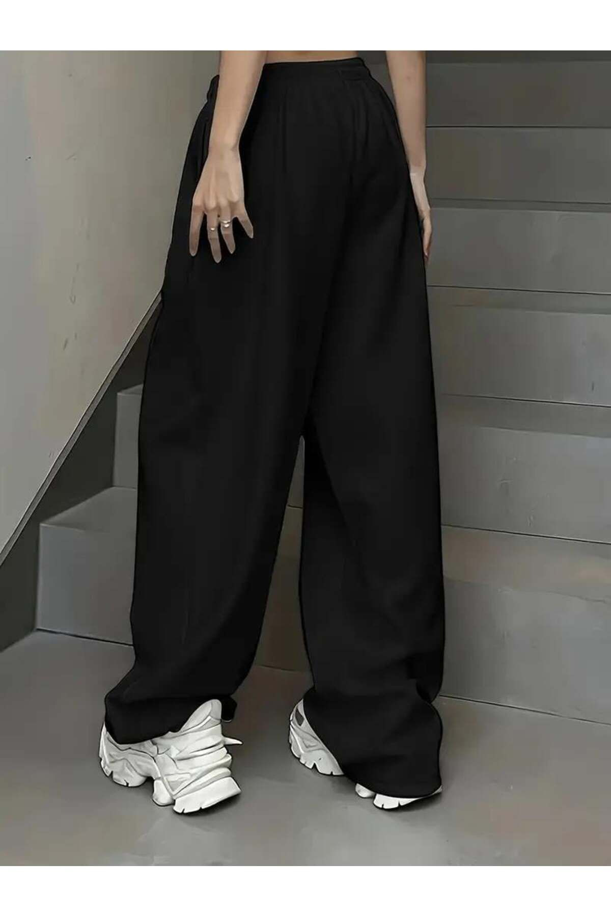 Touz Moda  Sokak Tarzı Baskılı Unisex Baggy Eşofman - Görsel 2