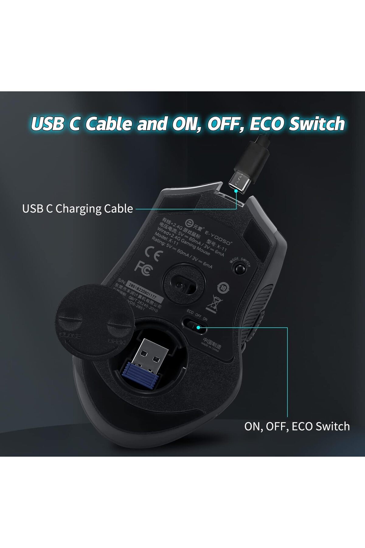 erorex-Wireless Gaming Mouse 8000 Dpi Optical Sensor Rgb Backlit Mmo 9 Programmable Buttons Macro 7