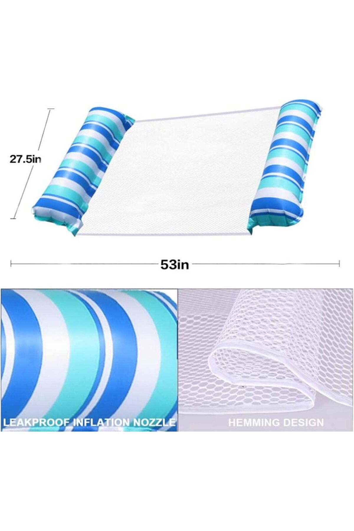 erorex-Pool Hammock Floats Adults 2 Pack 4 1 Multi Purpose Water Hammock Inflatable Pool Float Summer Pool 4