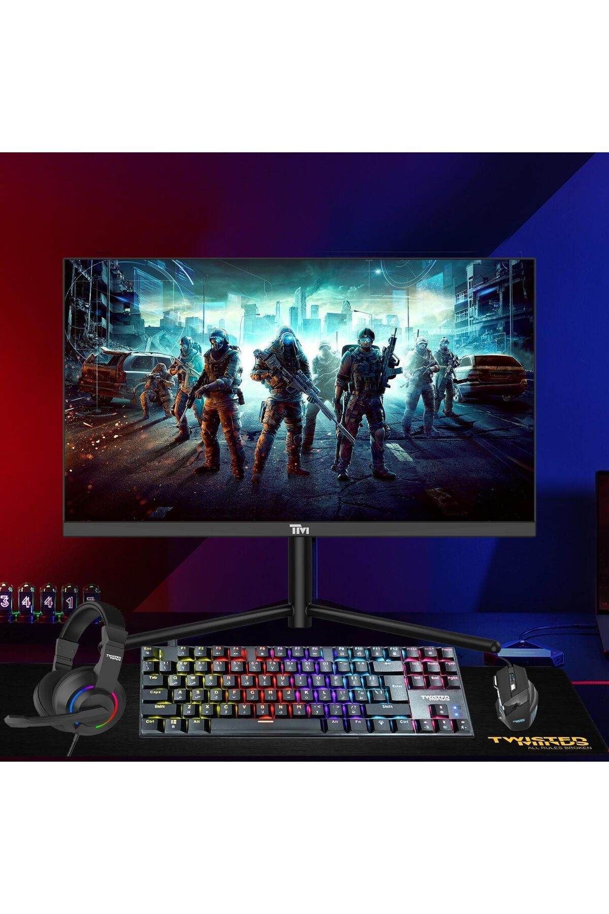 erorex-4 1 Gaming Bundle – Tm Fusion X 87 Key Wired Mechanical Keyboard 4 Level Dpi Adjustable Mouse 6