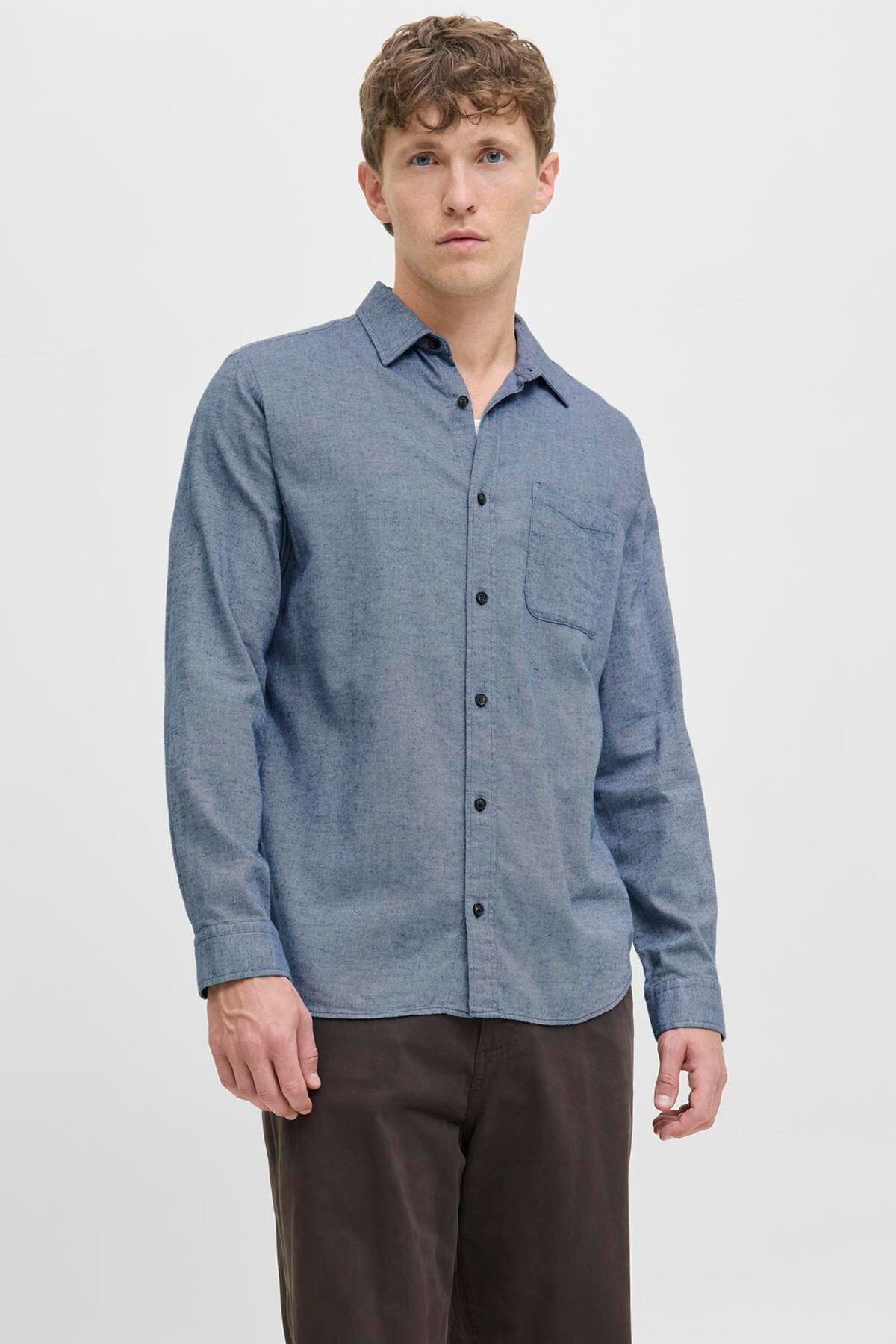 پیراهن مردانه دکمه‌دار ۱۰۰٪ نخی - کلاسیک جک اند جونز پیراهن Jack & Jones