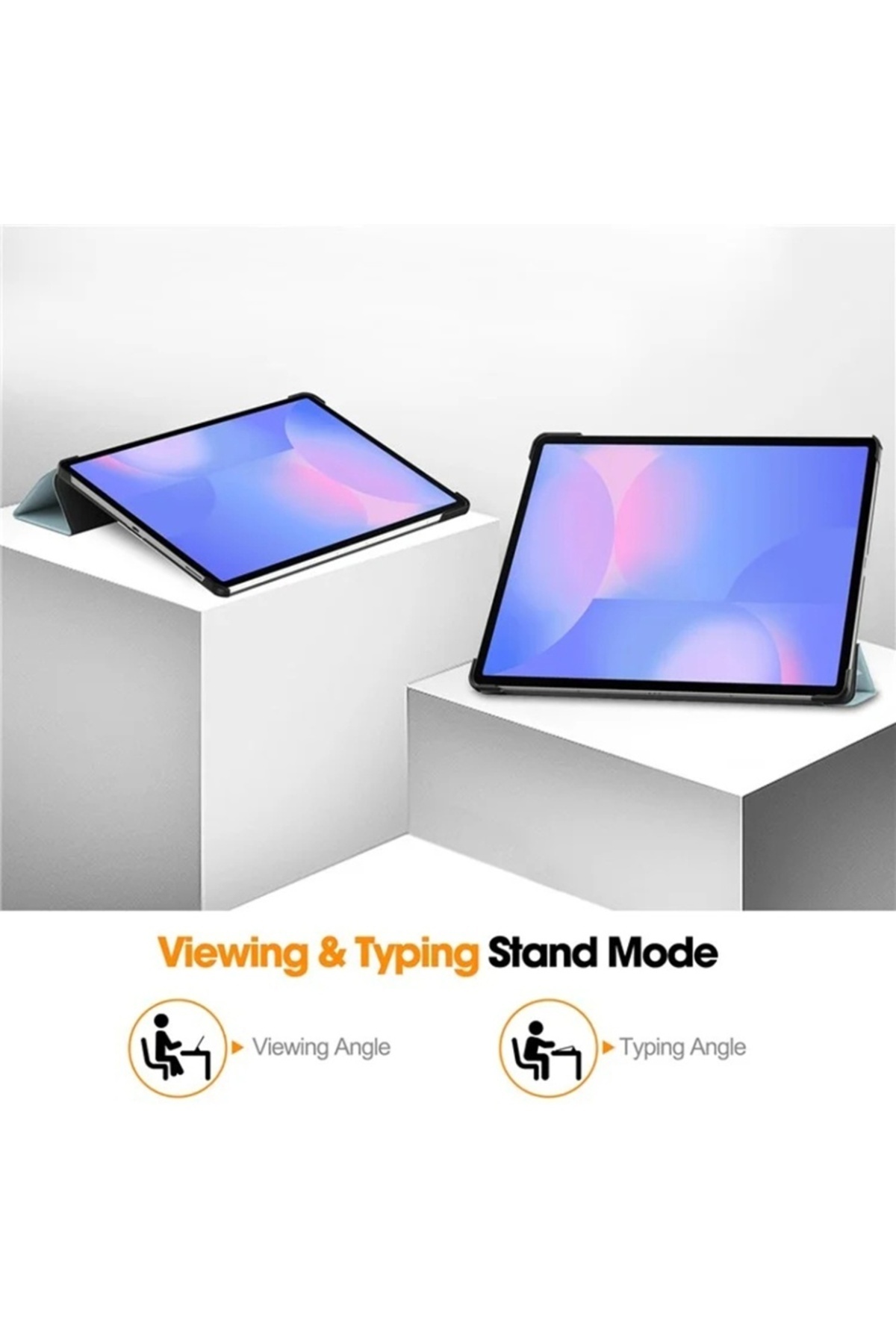 SKYDDAR INNOVATION-Tablet case for Samsung Galaxy Tab S10 FE Plus, MultiAngle stand, FoldPro, Unicorn, set sticker 4