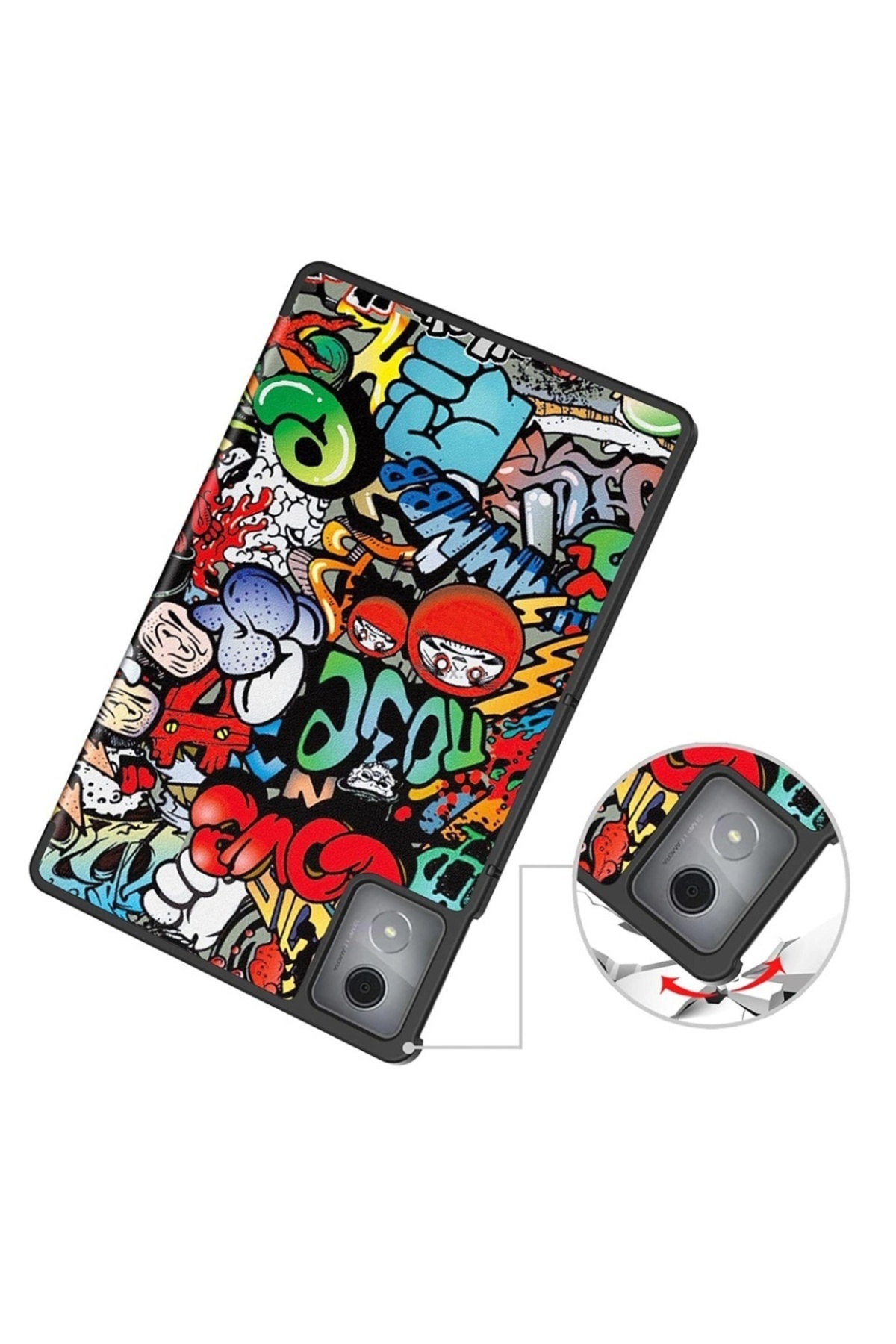 SKYDDAR INNOVATION-Tablet case for Lenovo Tab K11 Plus, with Multi-Angle stand, FoldPro, Urban vibe, set with sticker 2