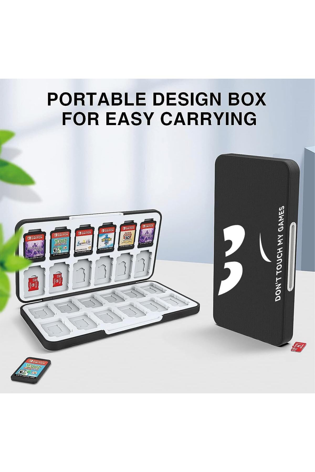 erorex-حافظة بطاقات الألعاب لجهاز Nintendo Switch وSwitch Oled Switch Lite، صندوق تخزين بطاقات الألعاب مع 24 فتحة لبطاقة Micro Sd 6