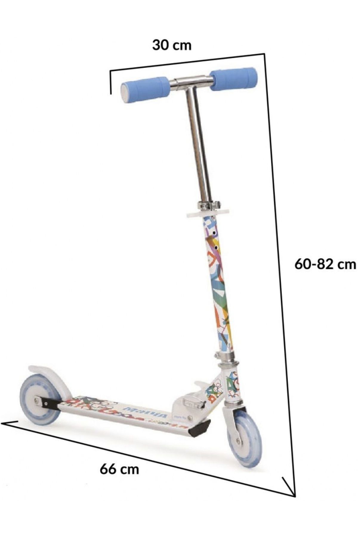 Moni-Foldable scooter with non-slip base, adjustable handlebar height 60-82 cm and PU wheels, from 3 years and up 4