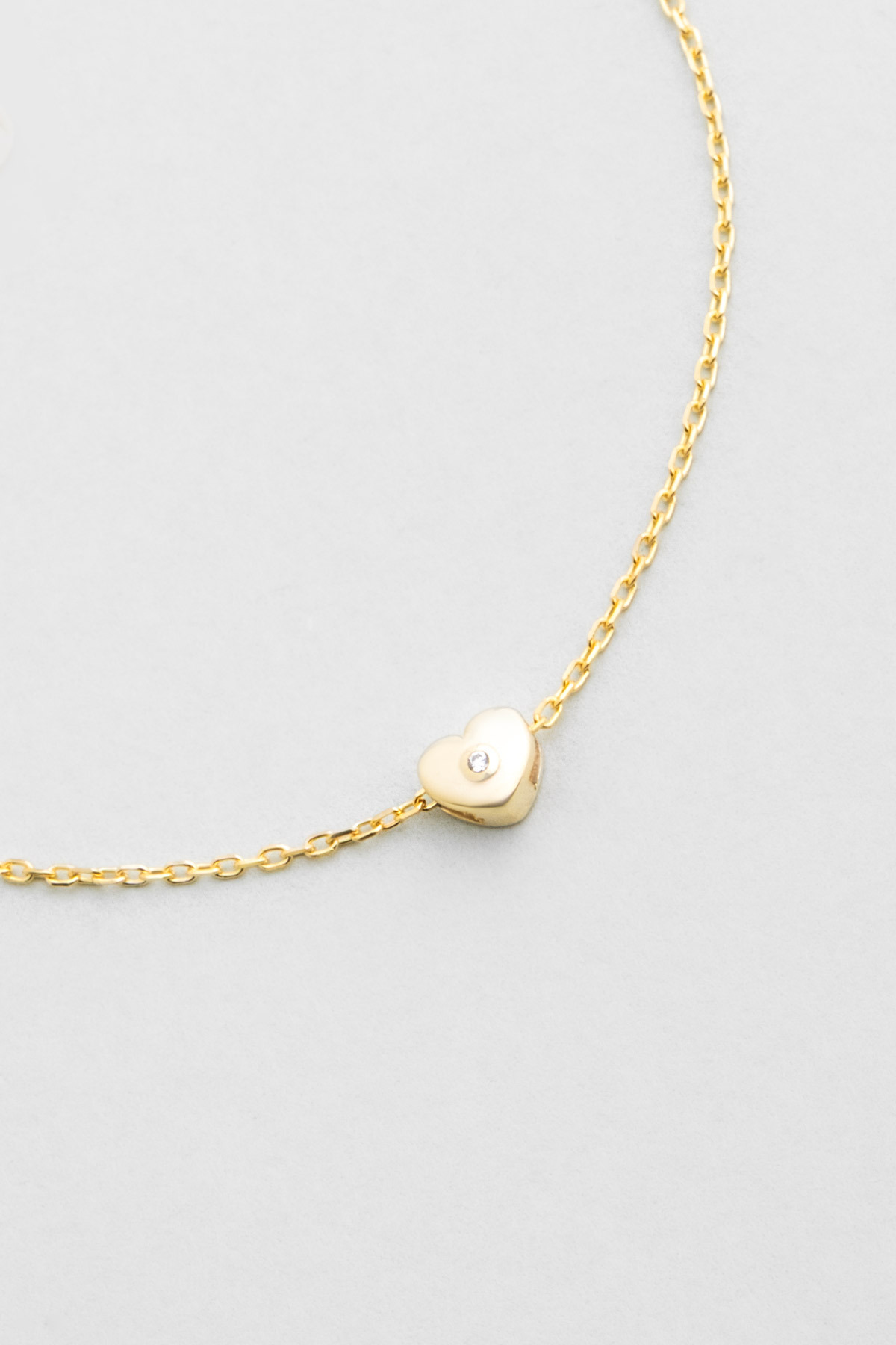 So CHIC... Little Love 18 Ayar Sarı Altın Kaplama 19 Cm Gümüş Bileklik görsel 5