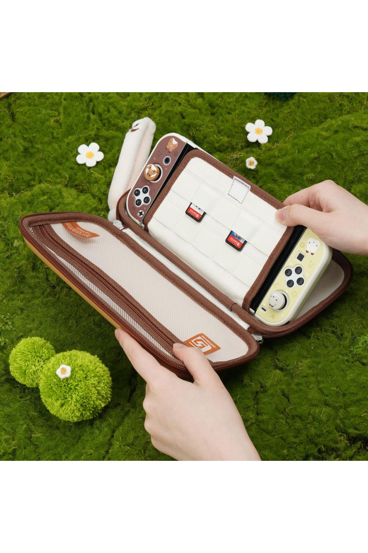 erorex-حقيبة حمل للسفر متوافقة مع Switch/Oled العادي، حقيبة نحيفة محمولة بمقبض قابل للإزالة وملائمة للمفتاح 6