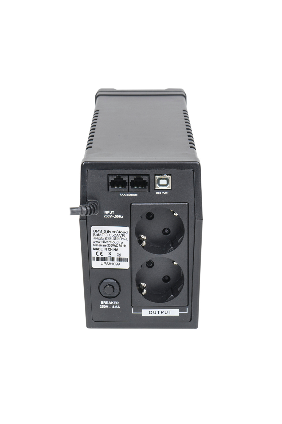 SilverCloud-UPS SafePC 650AVR power 360W LCD screen PC monitoring software 8