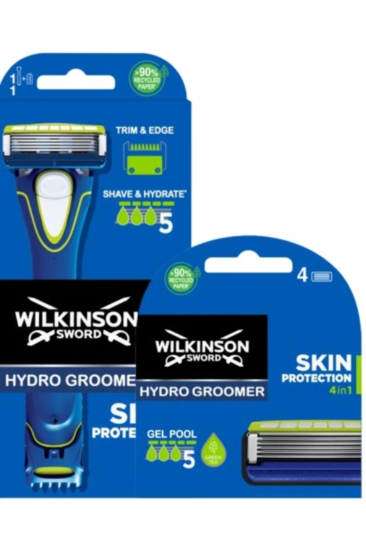 Wilkinson-Hydro5 Groomer and Shaver 4-in-1 Clipper Set, + 5 Refills 1