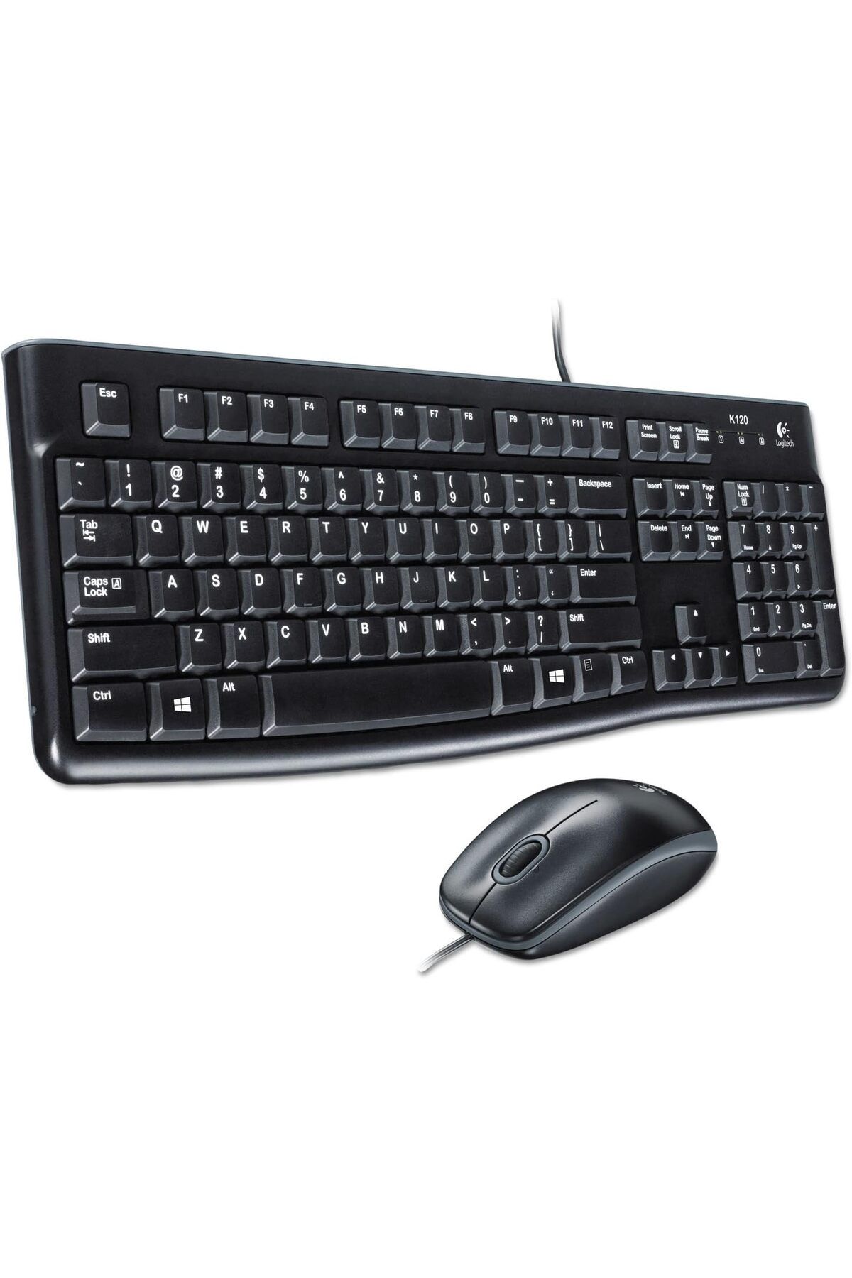 logitech-MK120 Wired Keyboard/Mouse, USB Desktop Set, Black 1