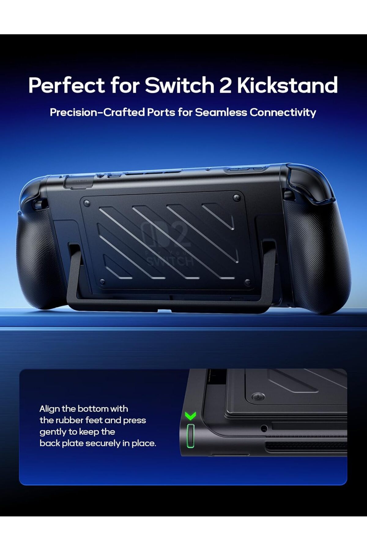 jsaux-Separate Protective Case for Switch 2 | TPU Middle Frame & PC Face Cover | Non-Slip Ergonomic 7
