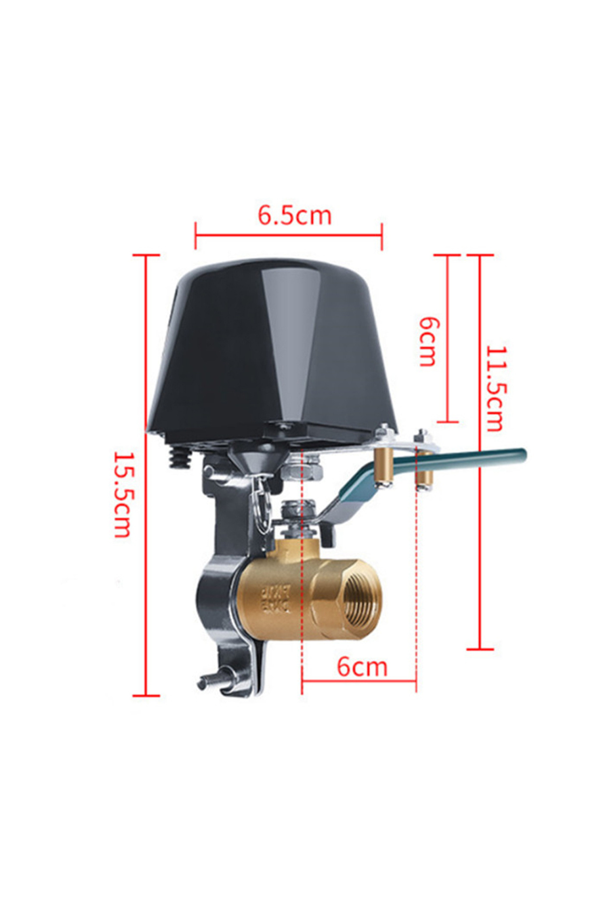 ACJ-Electrovalve with adjustable clamp (1/4 - 1) for gas/water pipes with automatic WiFi operation, Tuya 4