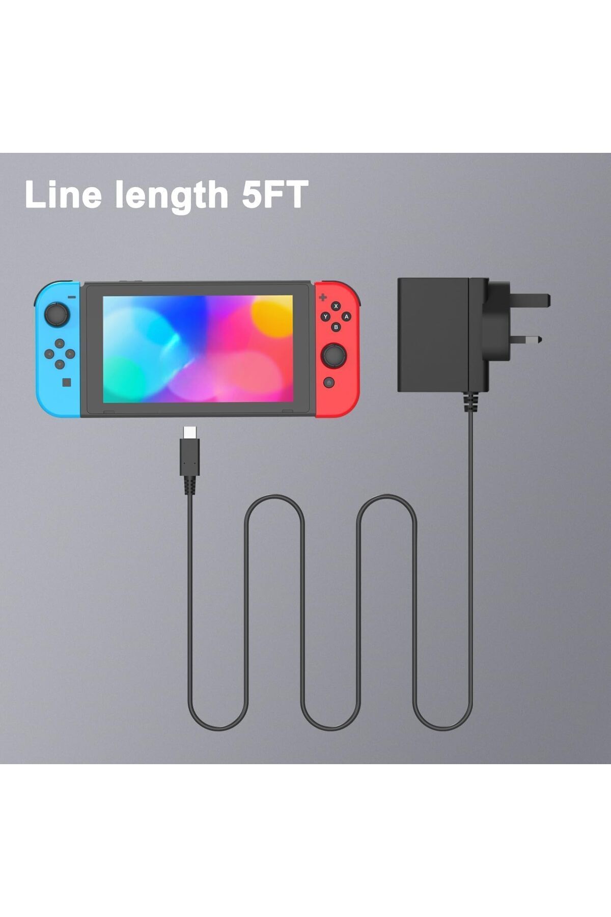 genernic-BENSN 39W Charger for Nintendo Switch Compatible with Nintendo Switch/OLED/Lite/Dock and Pro Control 5