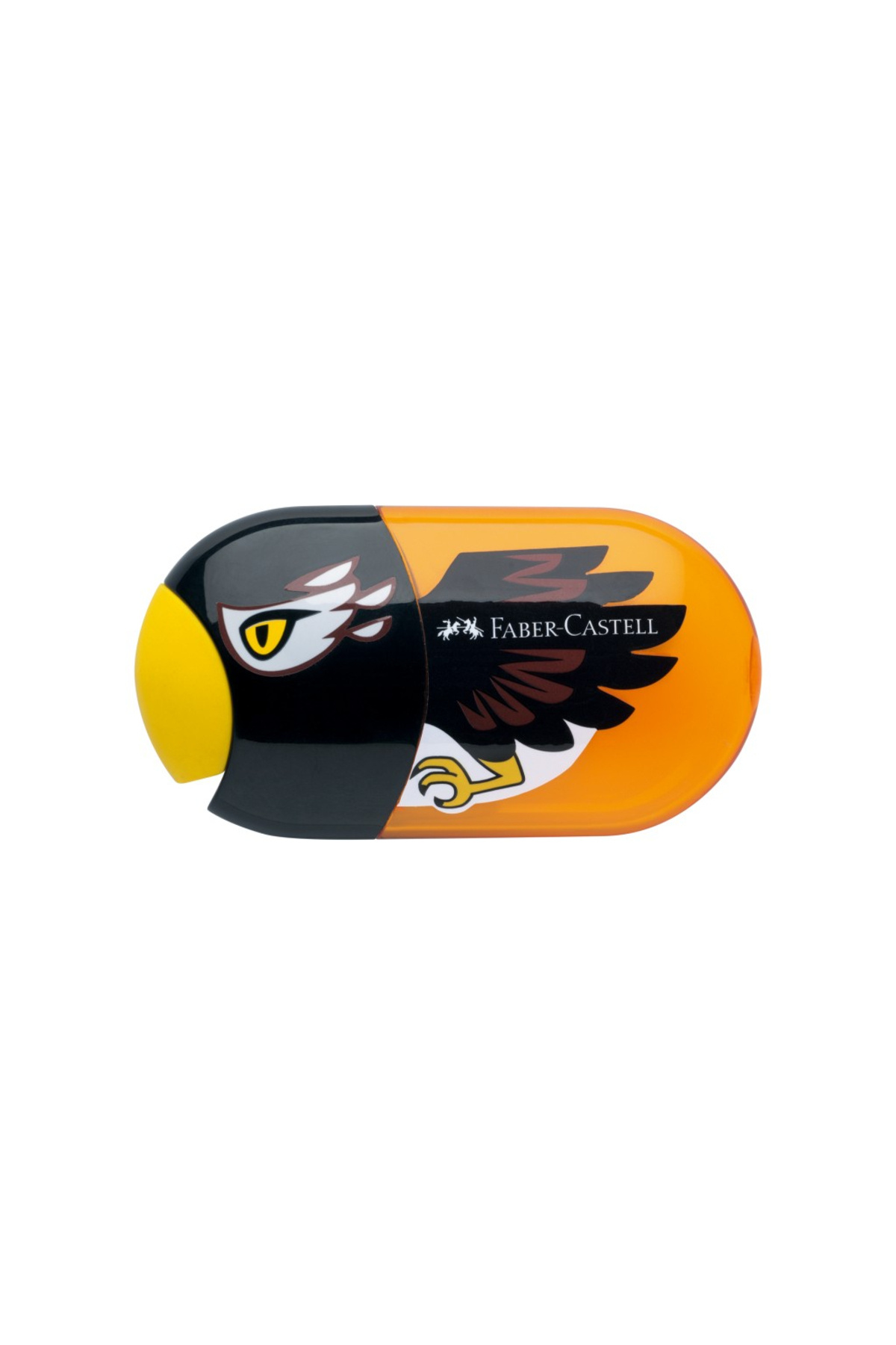 Faber Castell-Faber-Castell double plastic sharpener with container and eagle eraser 1