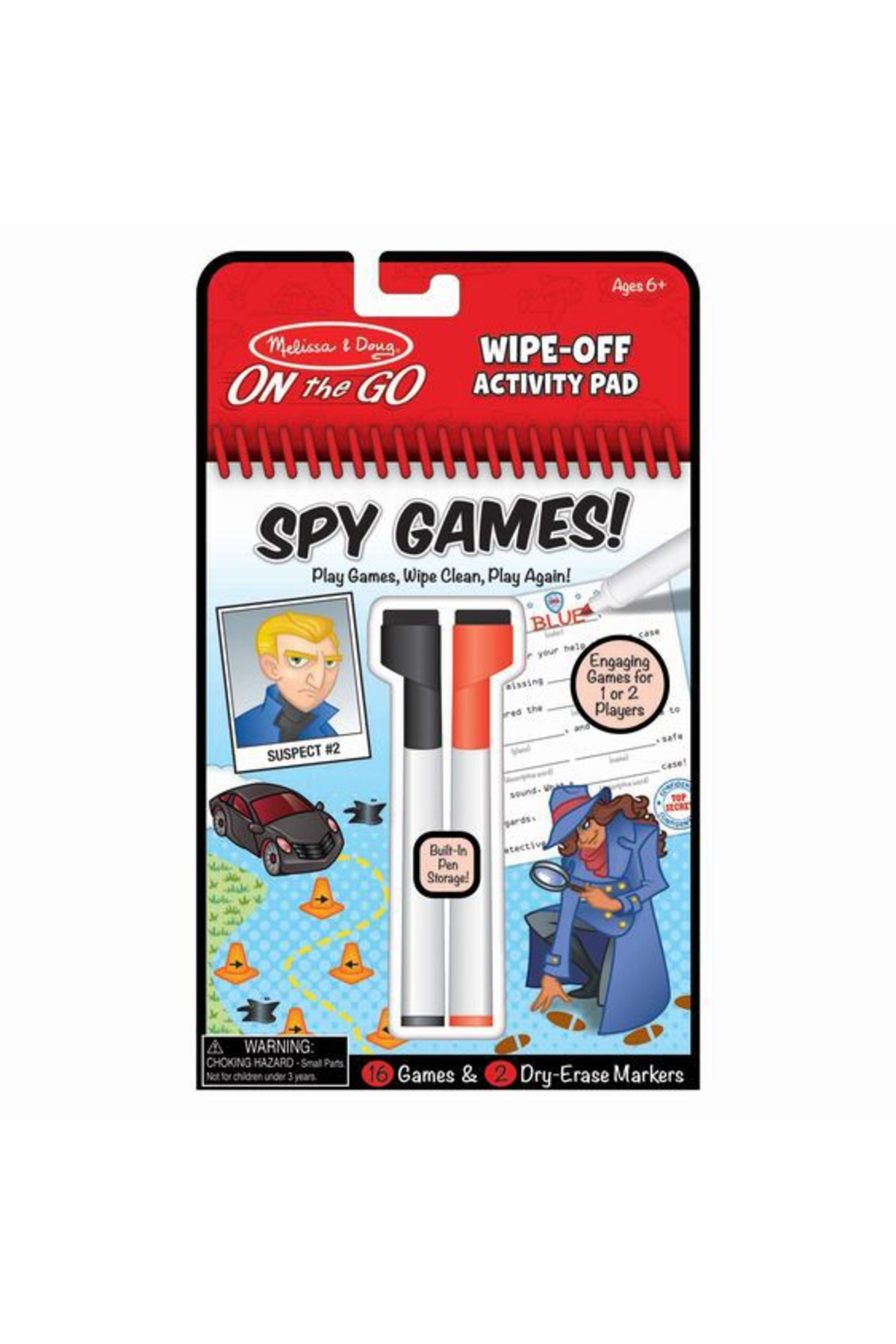 Melissa & Doug-Reusable notebook with activities and games Spy-Melissa And Doug 1