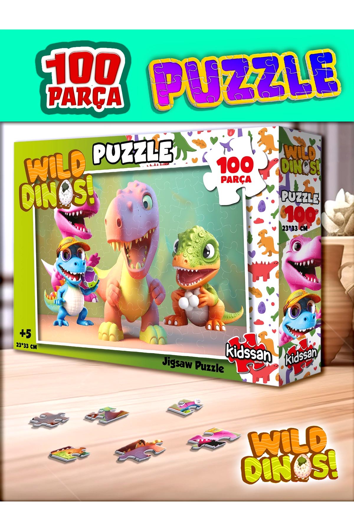 kidssan games 100 PARÇA PUZZLE (YAP-BOZ) EĞİTİCİ KARAKTERLER