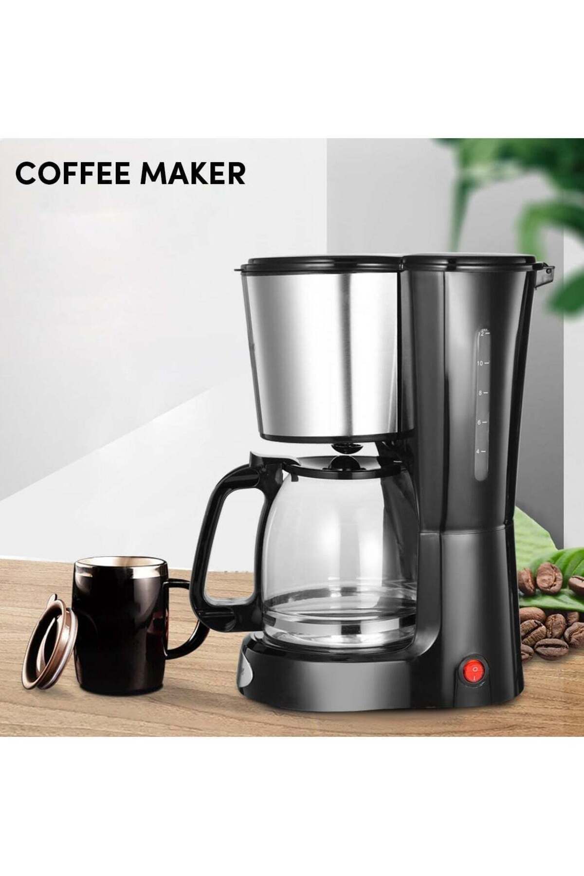 Denx-Automatic Coffee Maker - Multifunction, 1.5 Liter Capacity, 900W Power 1