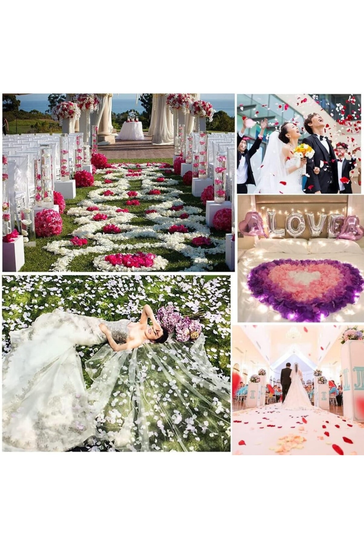 نسی‌ورلد کونفتی سفید به شکل گلبرگ رز، ۱ بسته ۱۰۰ عددی