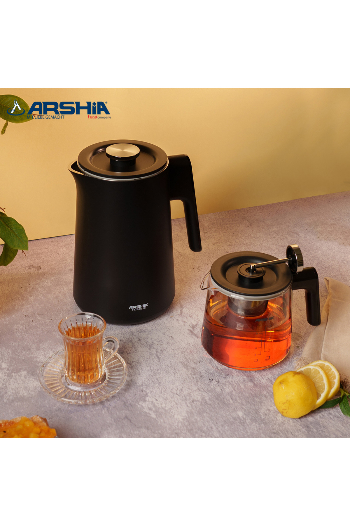 Arshia-Arshia Electric Tea Maker - Digital Temperature Control Display and Stylish Design 5