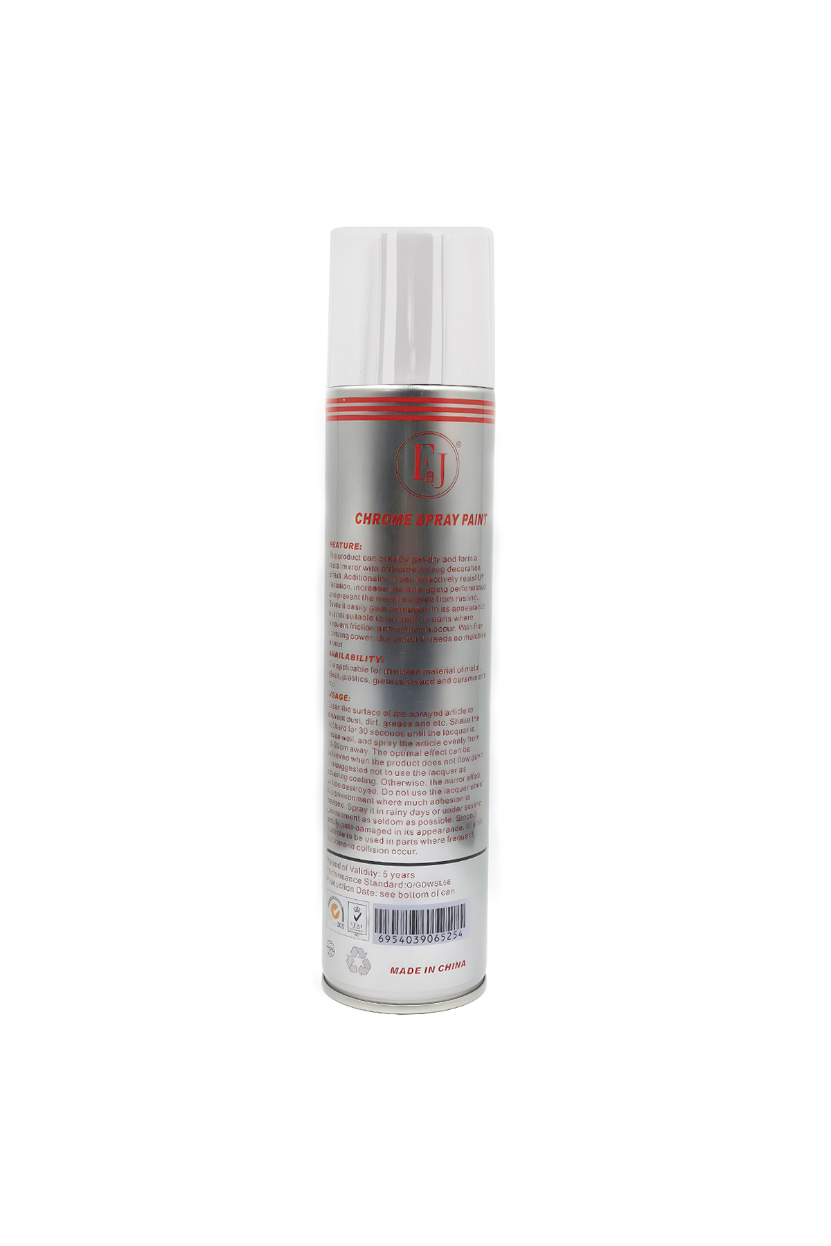 FAJ-Chrome Spray Paint K057 350ML – Fast Drying Metallic Mirror Finish for Multi-Surface Use 7