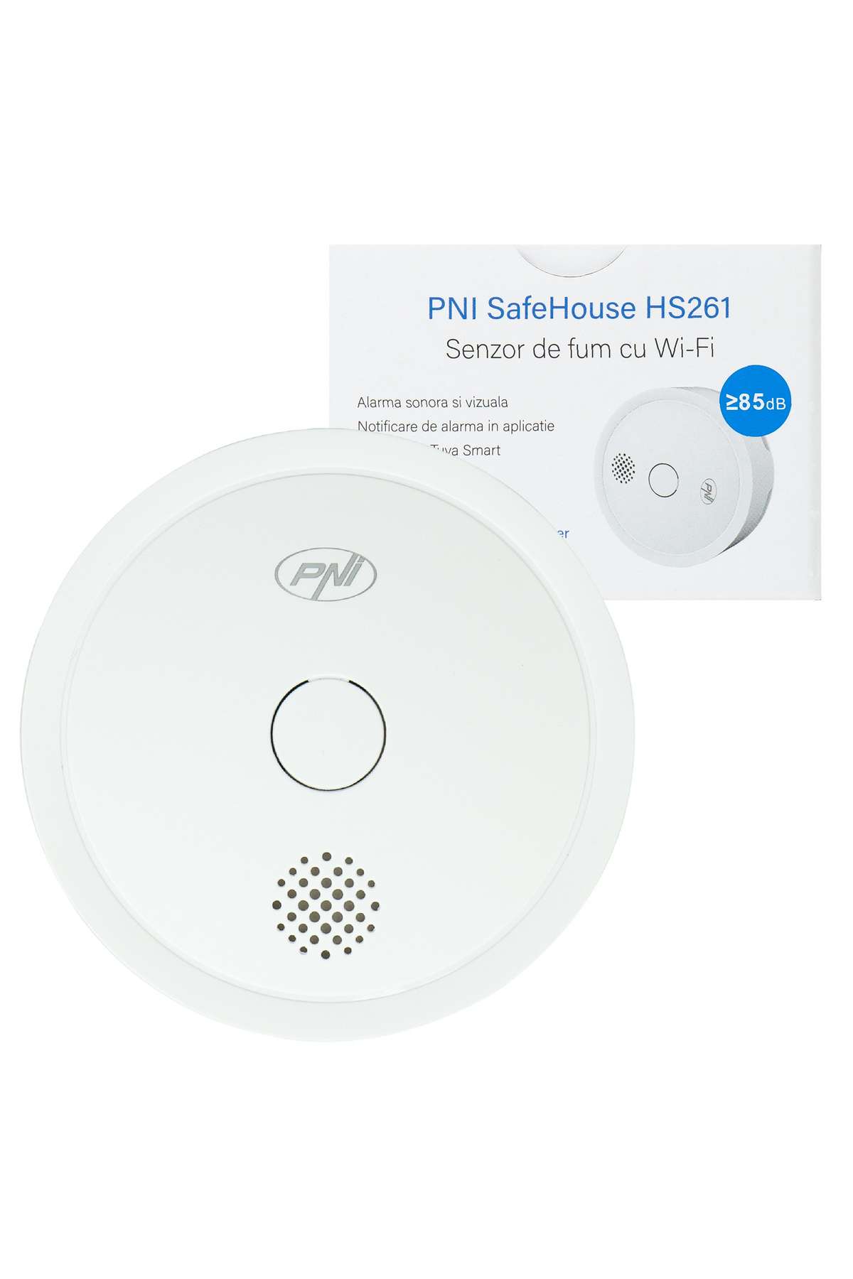 PNI-Smoke sensor SafeHouse HS261 with Wi-Fi, control from Tuya Smart application, 3V battery supply 2