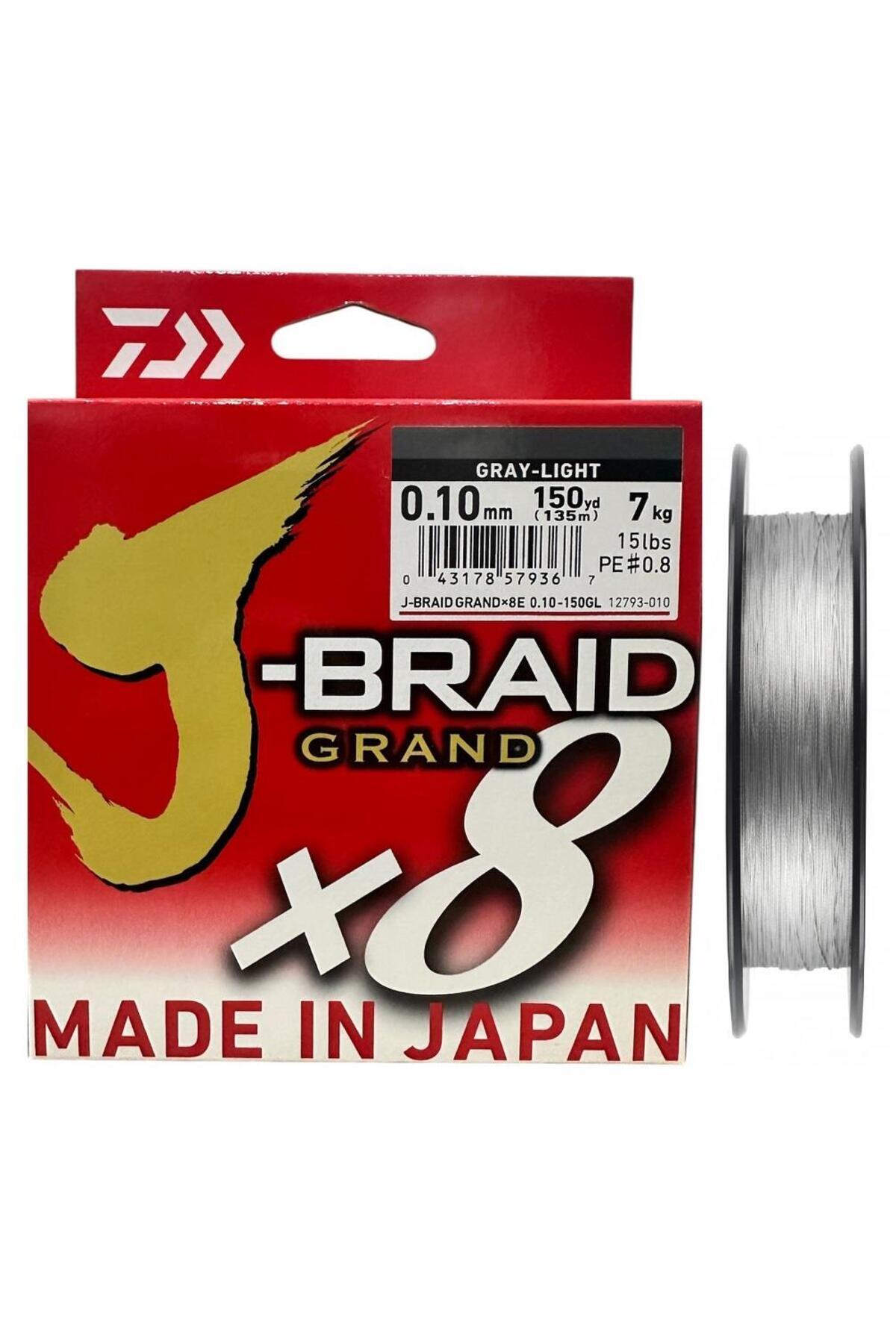 daiwa J-Braid Grand 135mt 0.10mm 8X Gray Light İp Misina
