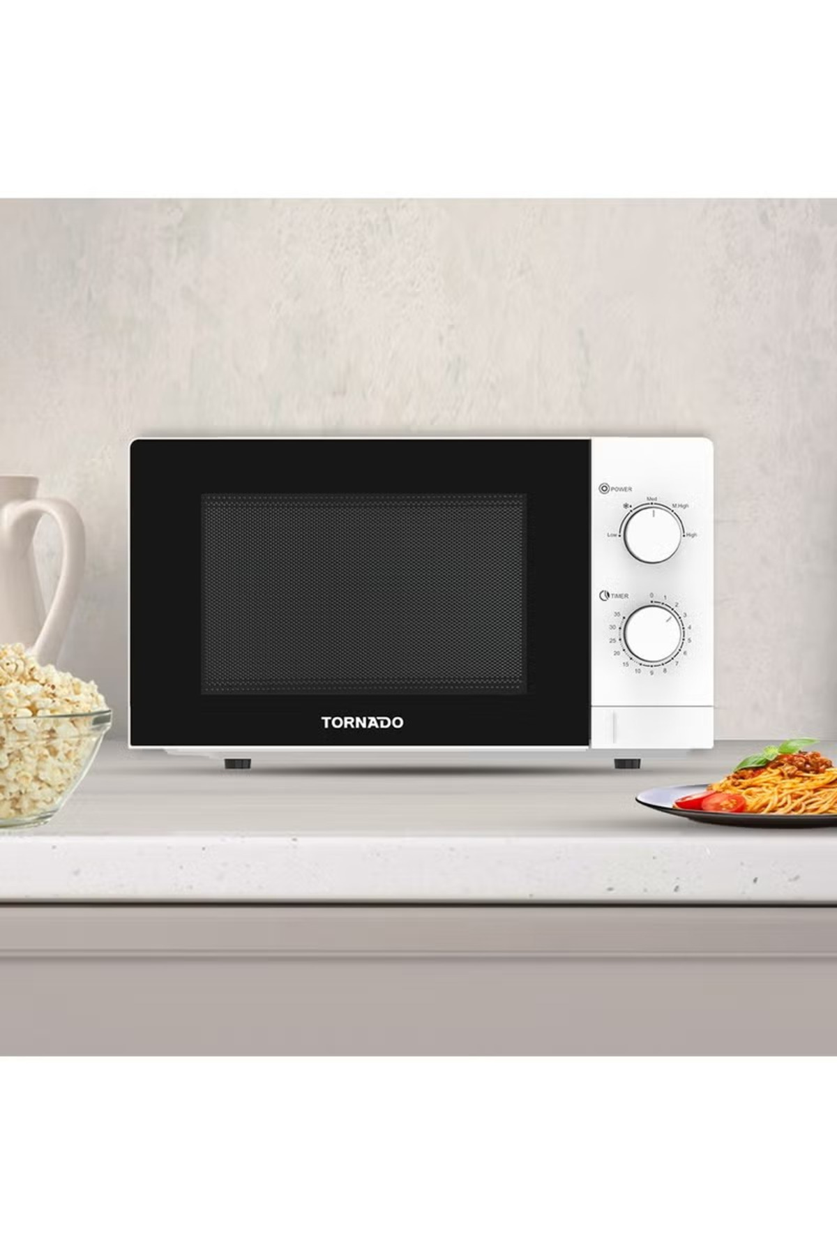 Tornado-20 Liters Solo Microwave Oven with 5 Power Levels, 700W, Defrost Function 2