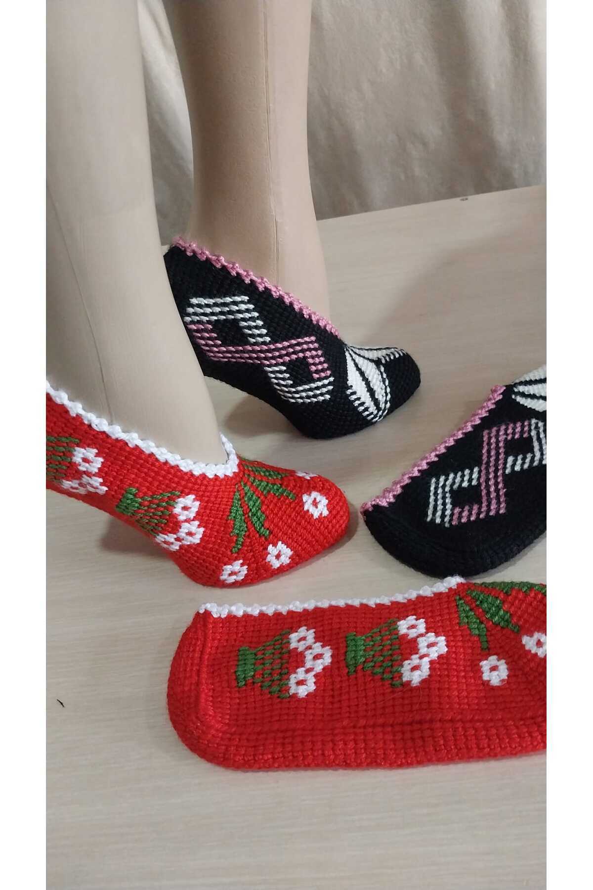 Papatyam-2 Pieces of Hand Knitted Dowry Tunisian Handmade Booties/Tunisian Handmade Booties/Handmade Booties/Knitted Booties/Tunisian/Handmade/Bundle 2