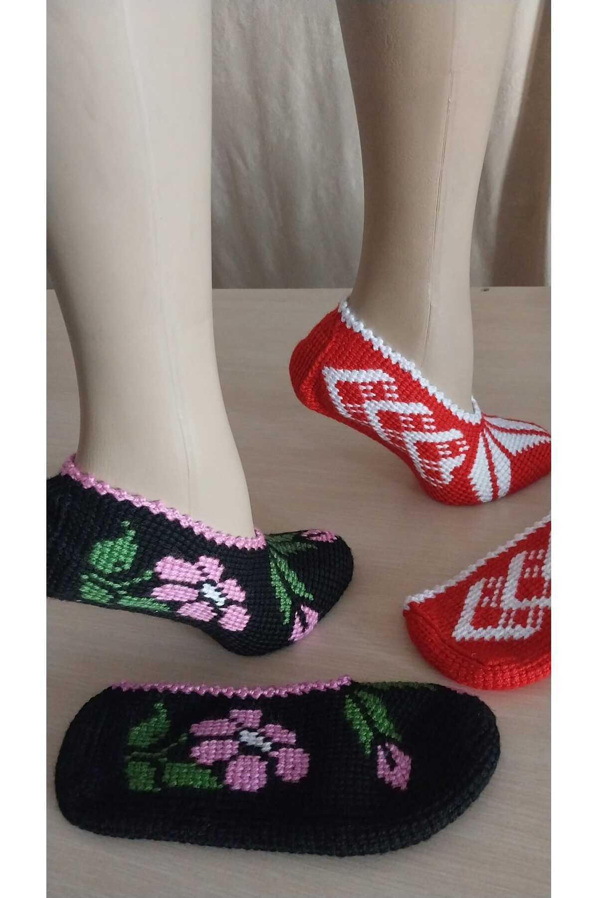Papatyam-2 Pieces of Hand Knitted Dowry Tunisian Handmade Booties/Tunisian Handmade Booties/Handmade Booties/Knitted Booties/Tunisian/Handmade/Bundle 2