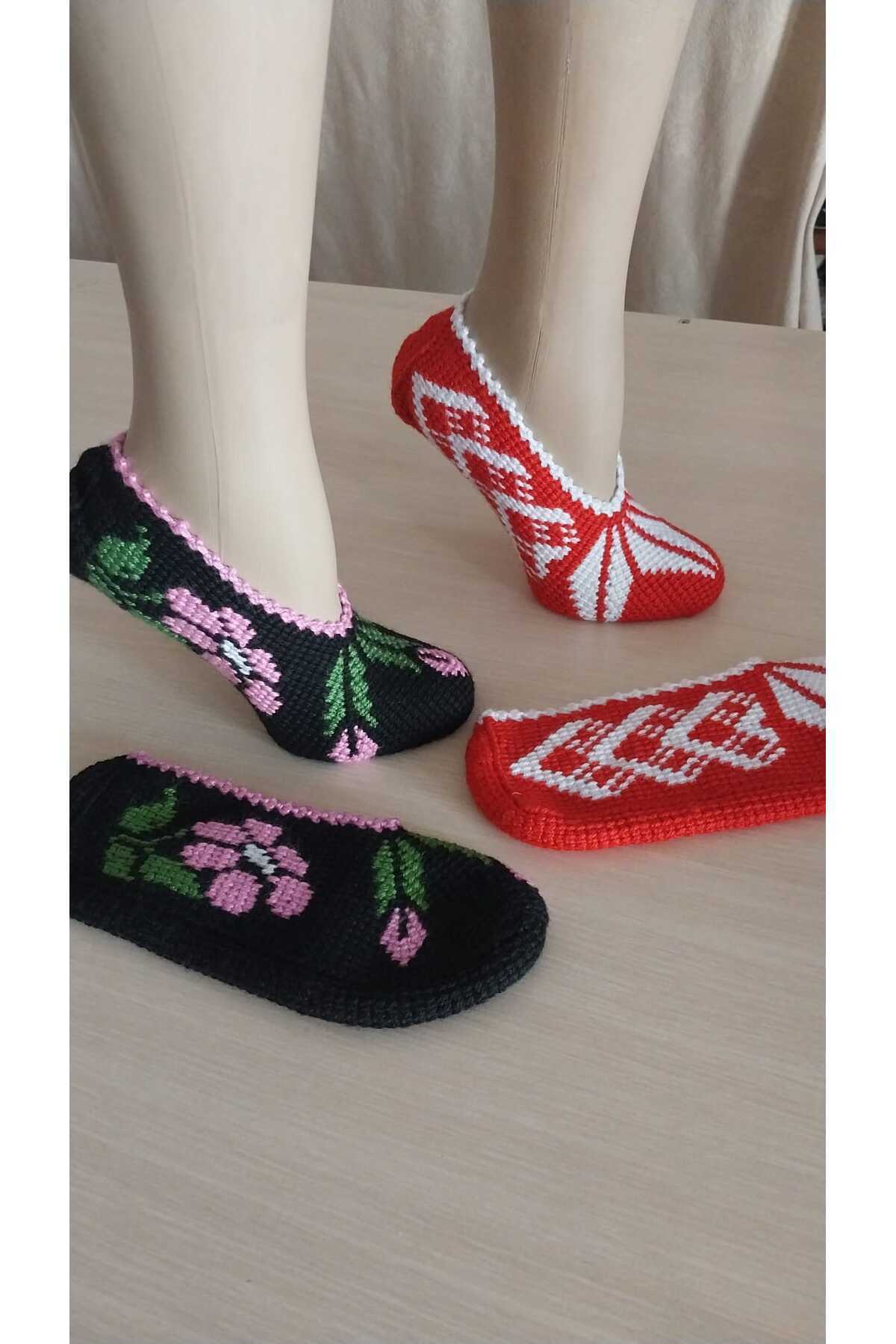 Papatyam-2 Pieces of Hand Knitted Dowry Tunisian Handmade Booties/Tunisian Handmade Booties/Handmade Booties/Knitted Booties/Tunisian/Handmade/Bundle 1