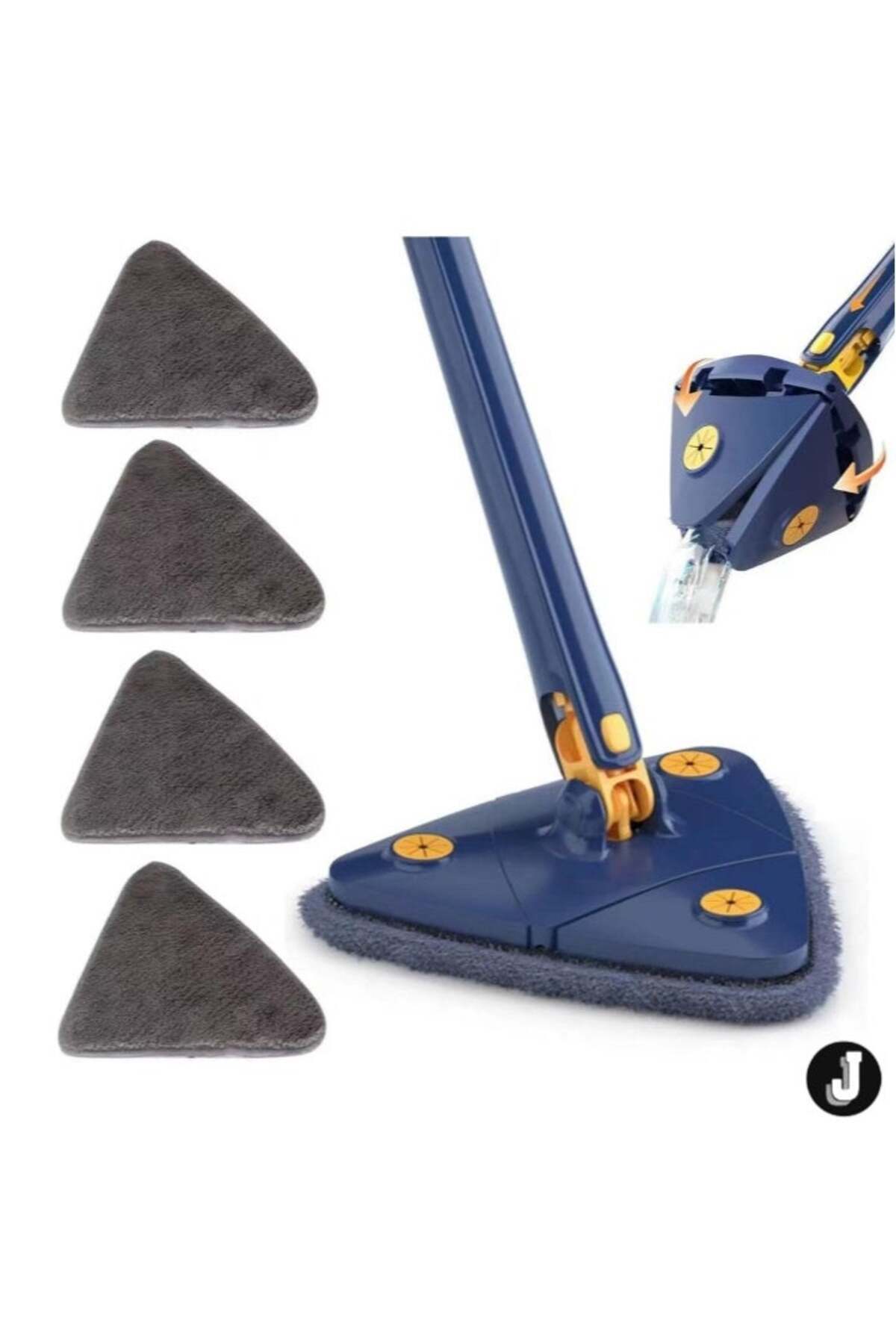 Generic-JAJEEK "NEW 360Â° Rotatable Adjustable Cleaning Mop â€“ 52.1'' Telescopic Triangular Mop with Autom 1