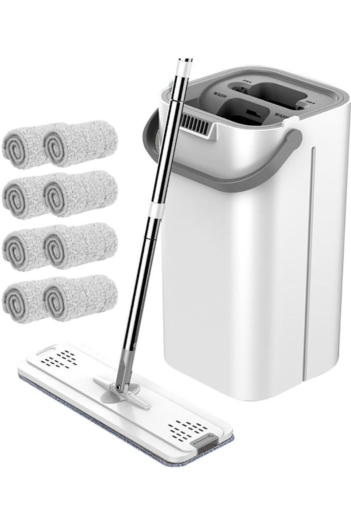 Generic-Arabest Flat Mop and Buckets Sets Floor Mop with 8PCS Reusable Microfiber Mop Pads Wet and Dry Use 1