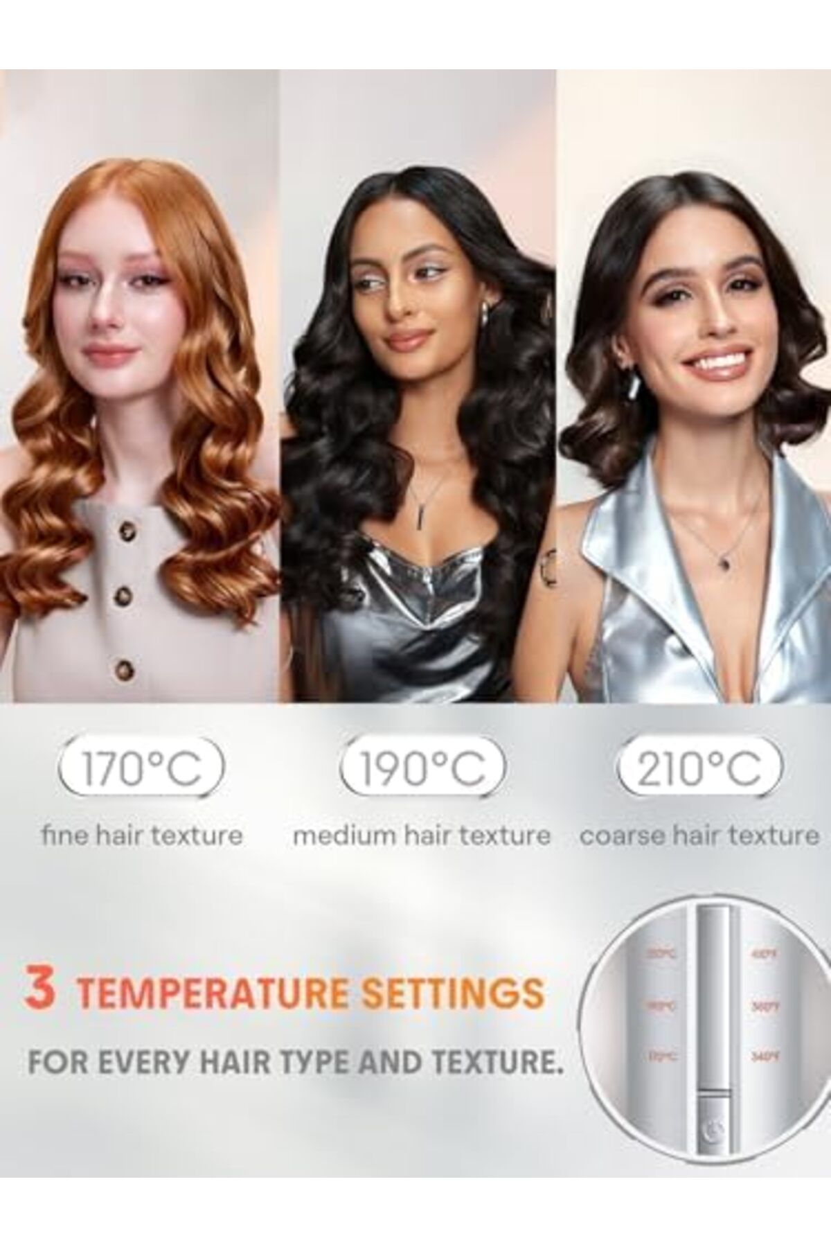 SHEGLAM-Automatic Curling Iron 1 inch with 3 Temperatures Fast Heating, 2-Way Rotation, Automatic Sh 8