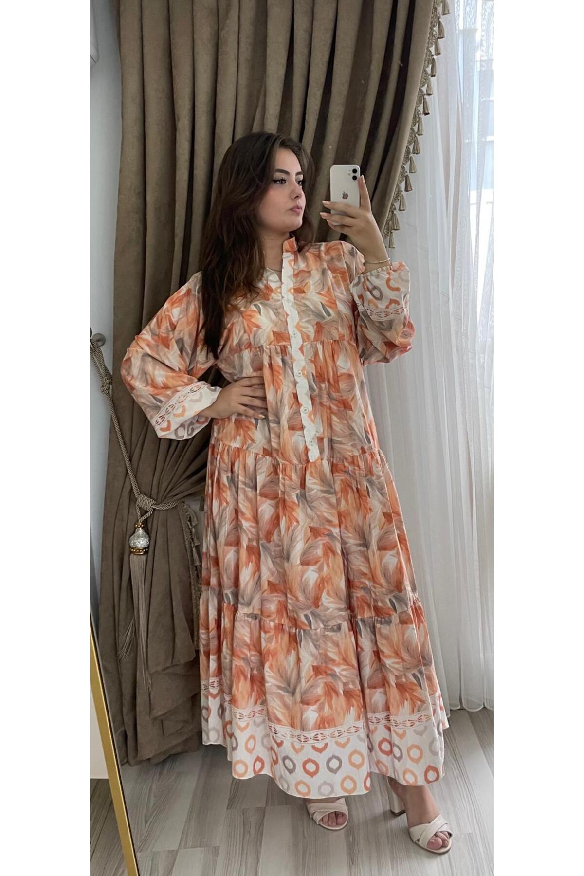 Sara Deluxe Sunset Breeze Kimono Elbise görsel 3