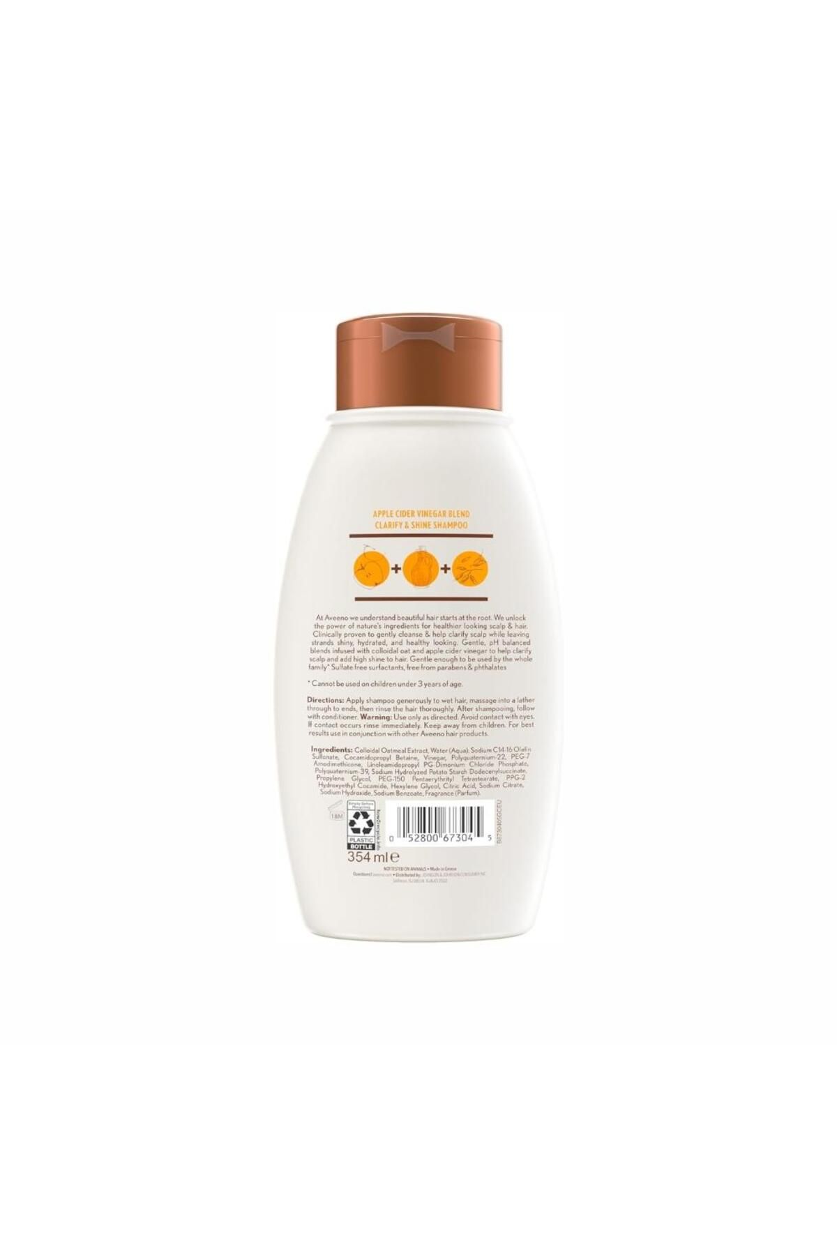 AVEENO-Aveeno Apple Cider Vinegar Scalp Soothing Shampoo - 354 ml 4
