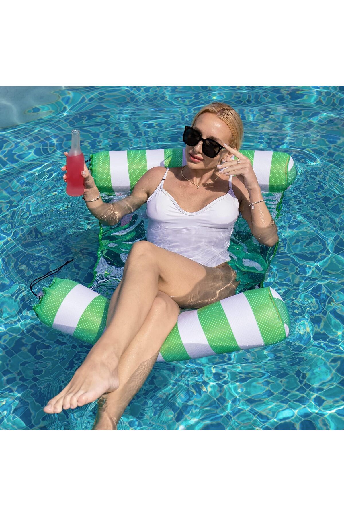 erorex-Water Hammocks Adults Pool Floats Inflatable Floats Multi Purpose 4 In1 Water Floating Chair Rafts 7