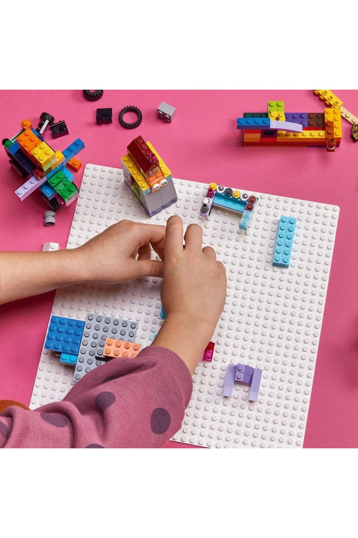 erorex-11026 Classic White Baseplate Building Base Construction Toy Square 32X32 Build And Display Board 4