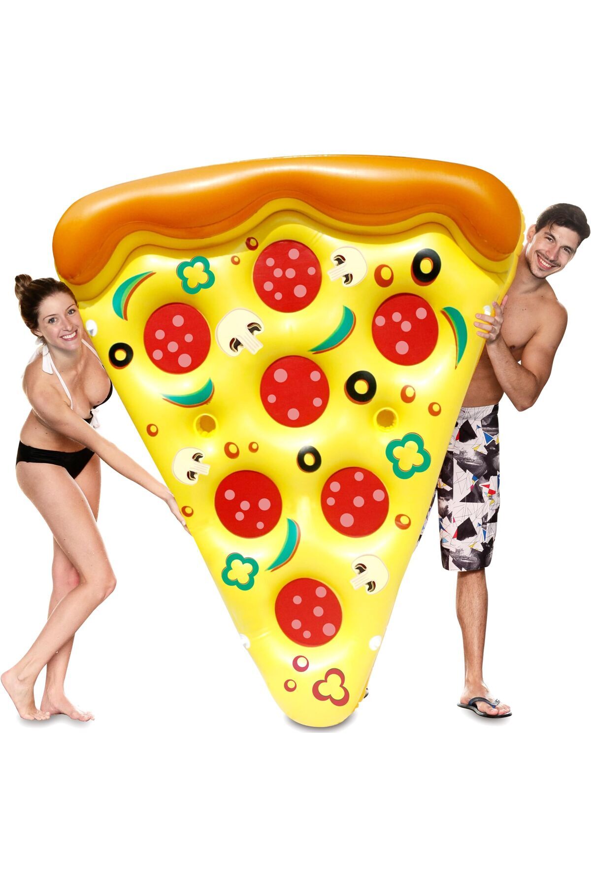 erorex-Giant Inflatable Pizza Slice Pool Raft 1.8 X 1.5 M Inflatable Pool Raft Summer Pool Raft Swimming 1