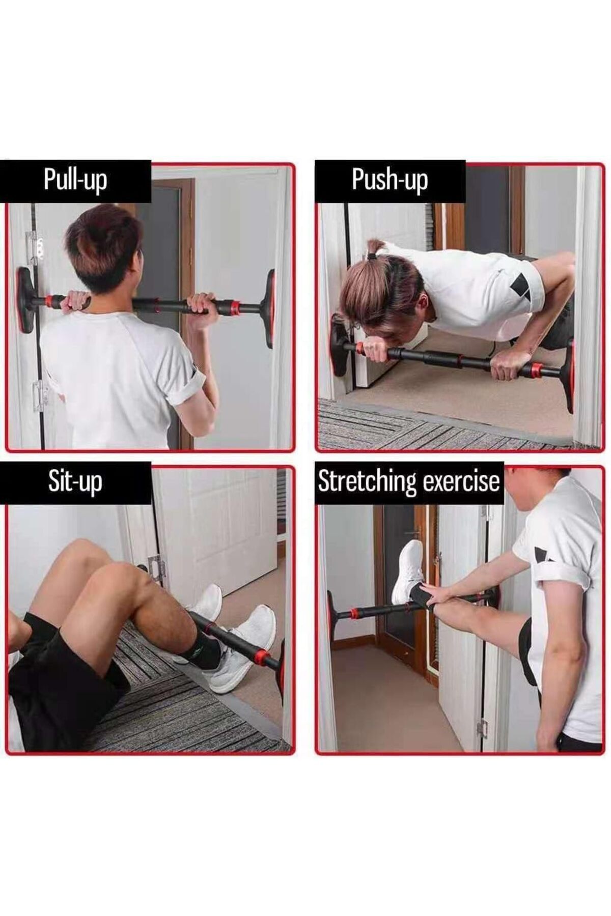 erorex-Pull Up Bar Doorway Pull Up Bar No Screw Installation Doorway Adjustable Width Chin Up Bar 7
