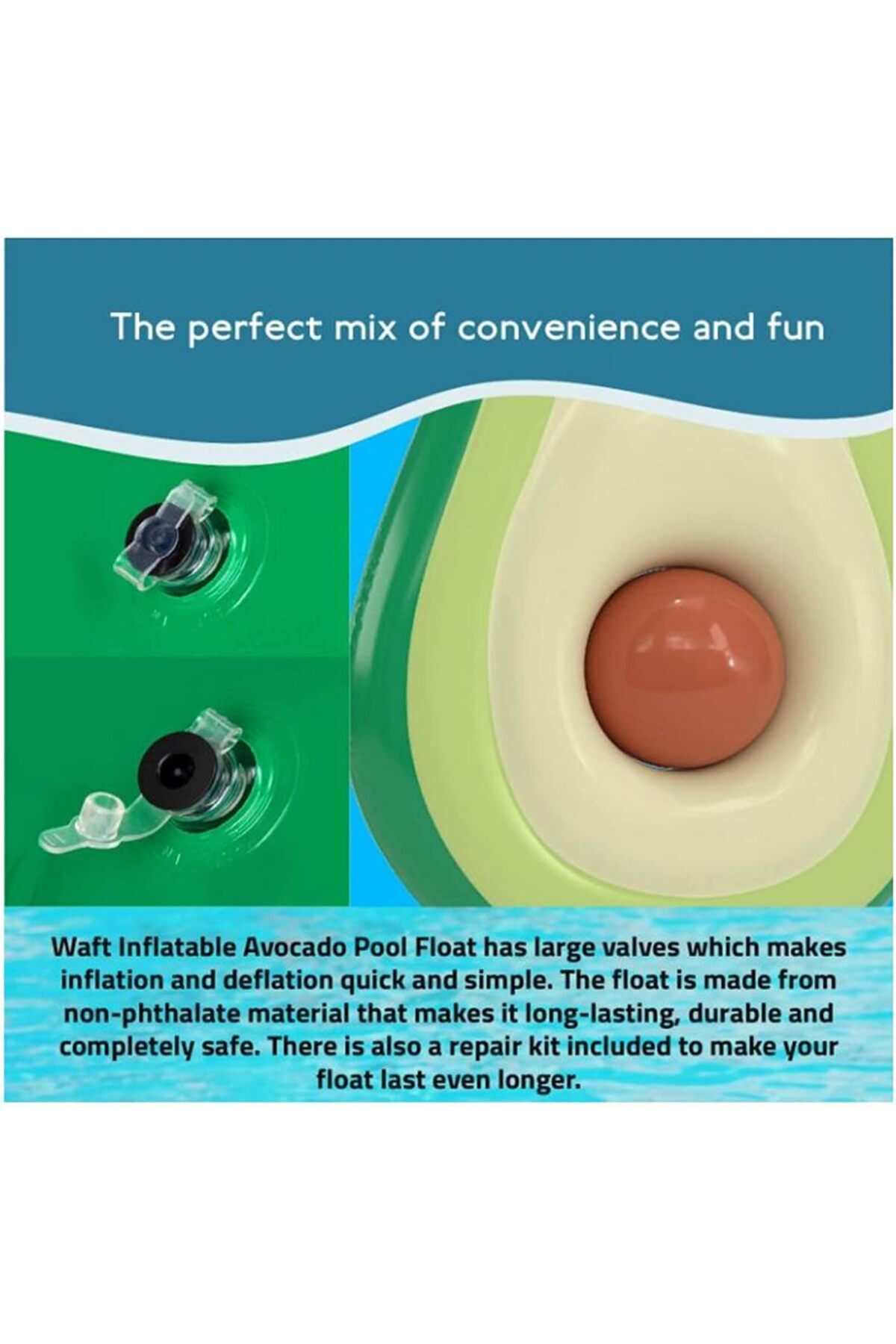erorex-Inflatable Avocado Pool Float Floatie Ball Fun Pool Floats Floaties Summer Swimming Pool Raft 2