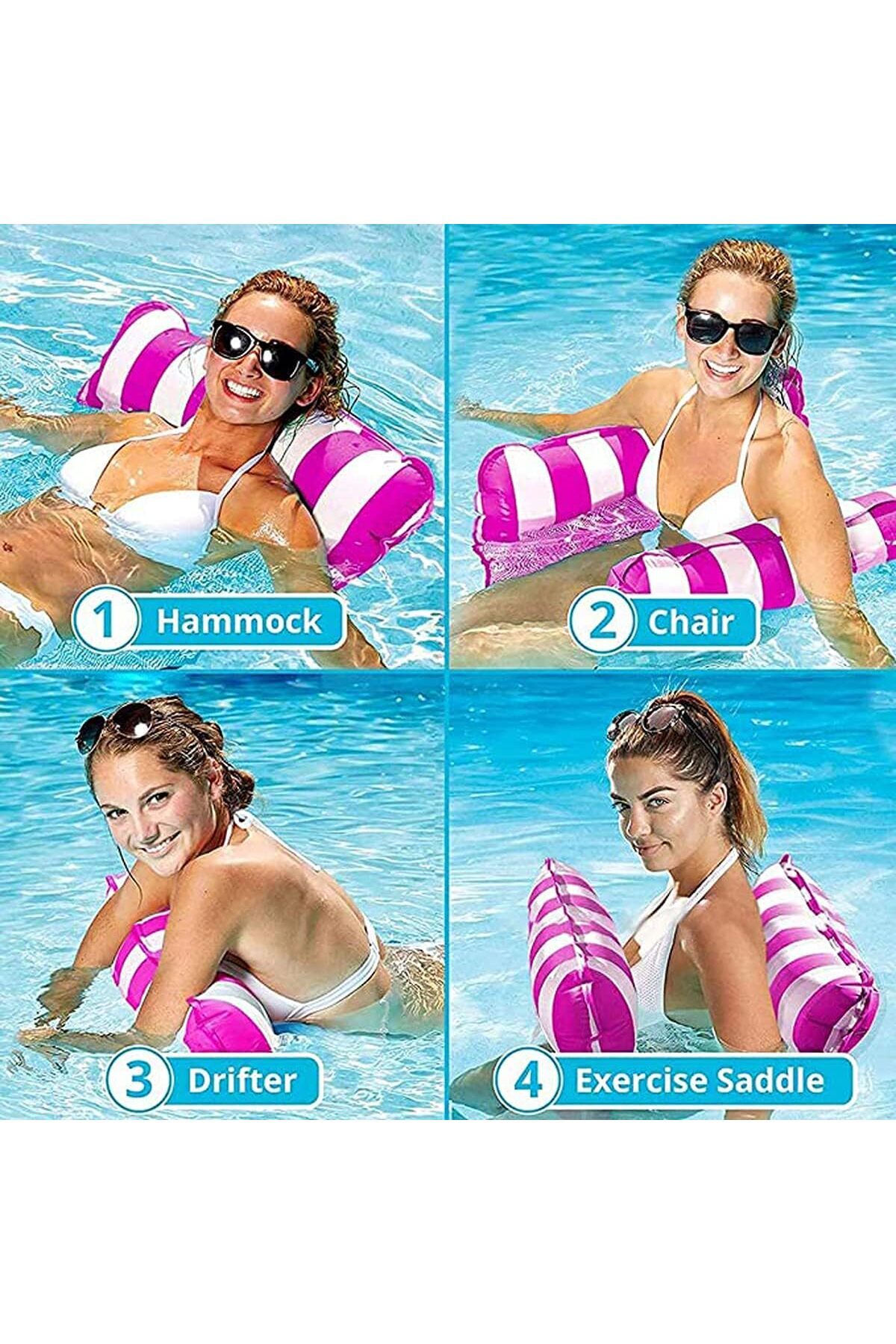erorex-Inflatable Water Hammock Swimming Pool Beach Floating Recliner Inflatable Water Hammock Floating 7